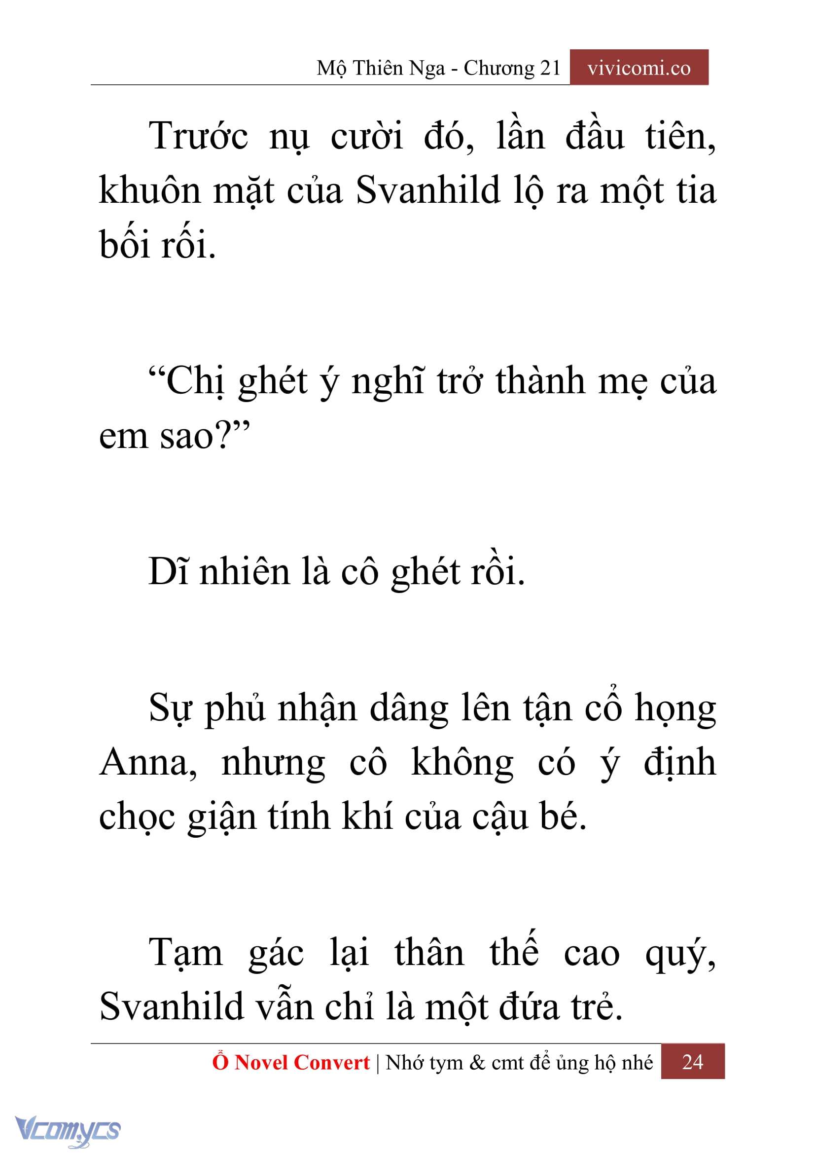 [Novel] Mộ Thiên Nga Chap 21 - Next Chap 22