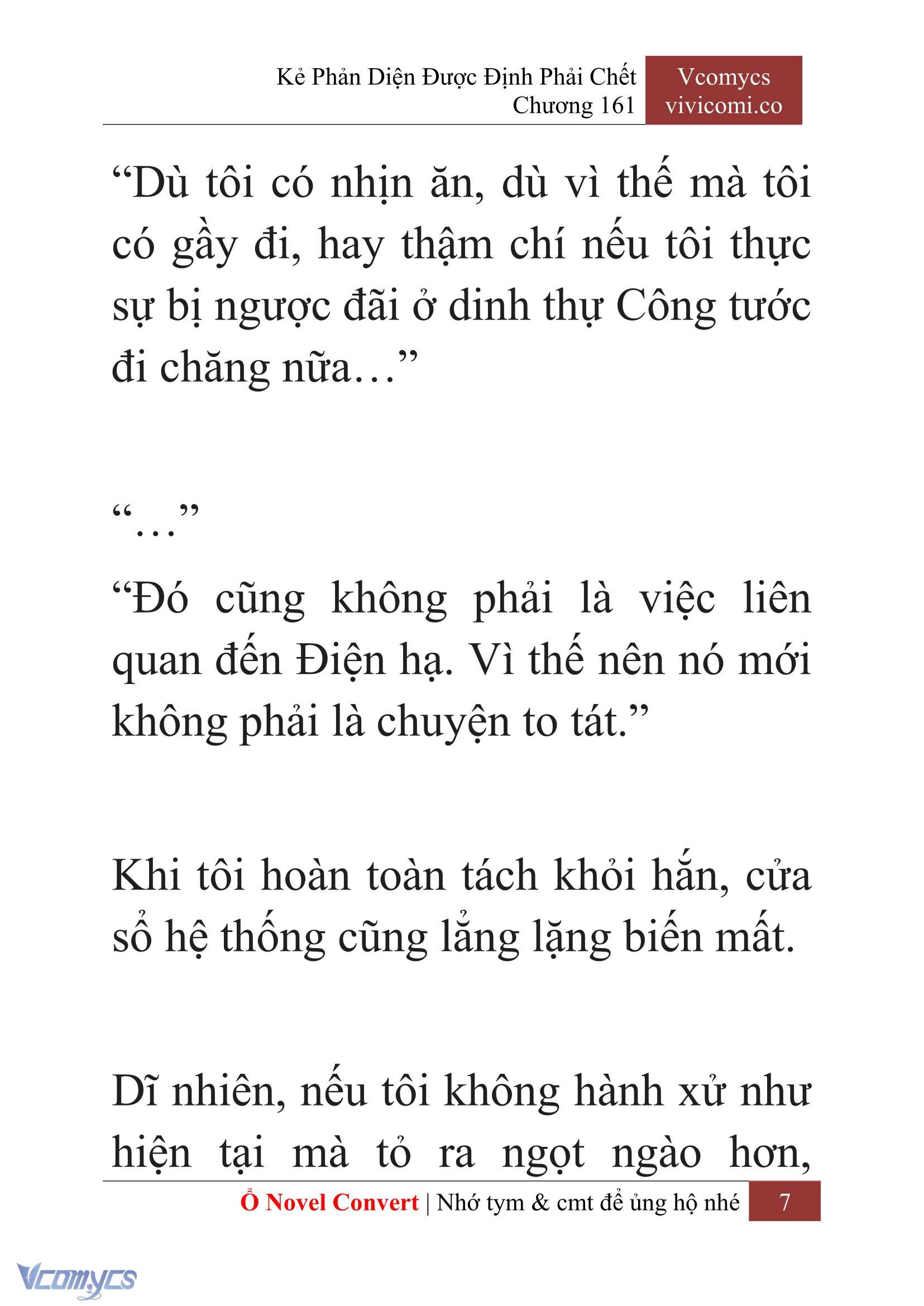 [Novel] Kẻ Phản Diện Được Định Phải Chết Chap 161 - Trang 2