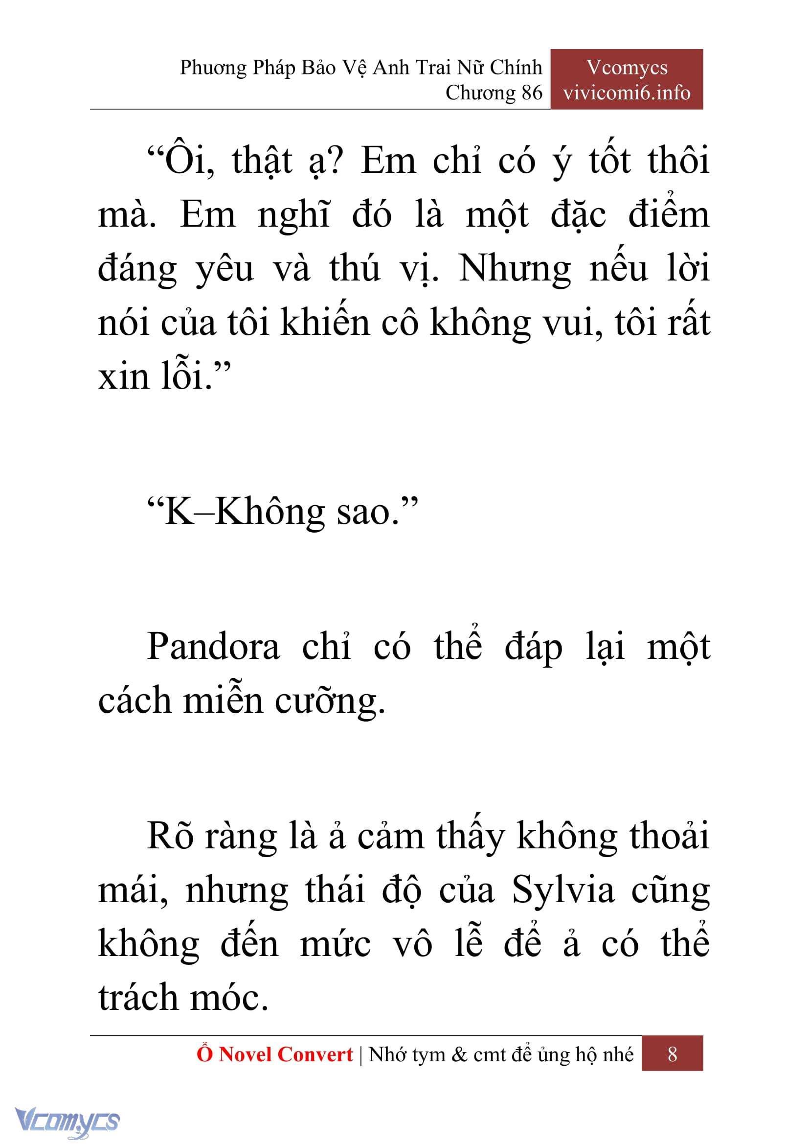 [Novel] Phương Pháp Bảo Vệ Anh Trai Nữ Chính Chap 86 - Trang 2