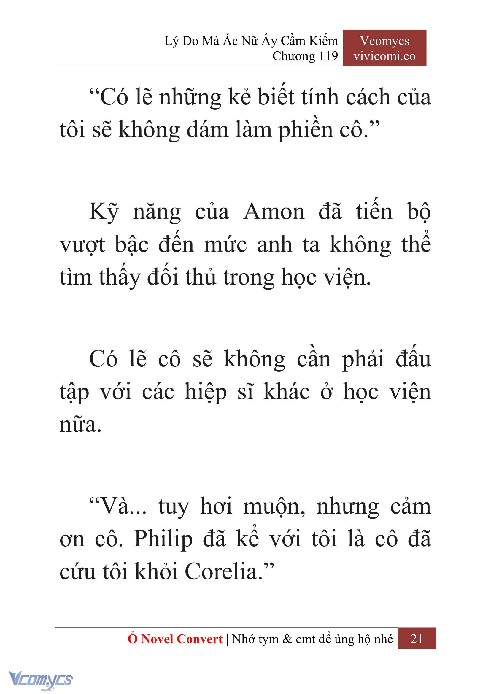 [Novel] Lý Do Mà Ác Nữ Ấy Cầm Kiếm Chap 119 - Trang 2