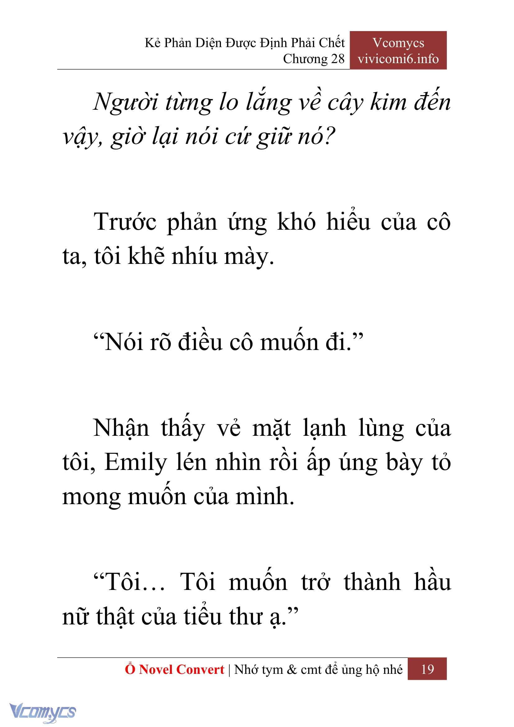 [Novel] Kẻ Phản Diện Được Định Phải Chết Chap 28 - Trang 2