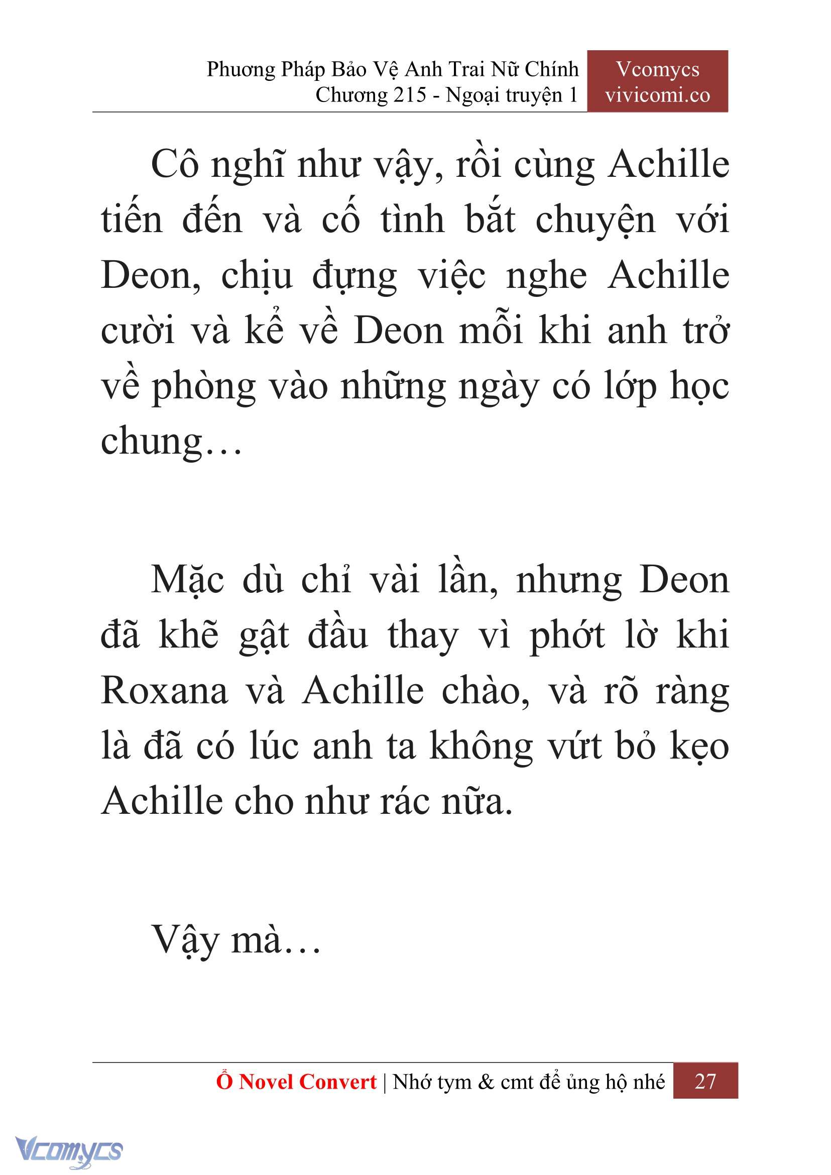 [Novel] Phương Pháp Bảo Vệ Anh Trai Nữ Chính Chap 215 - Trang 2