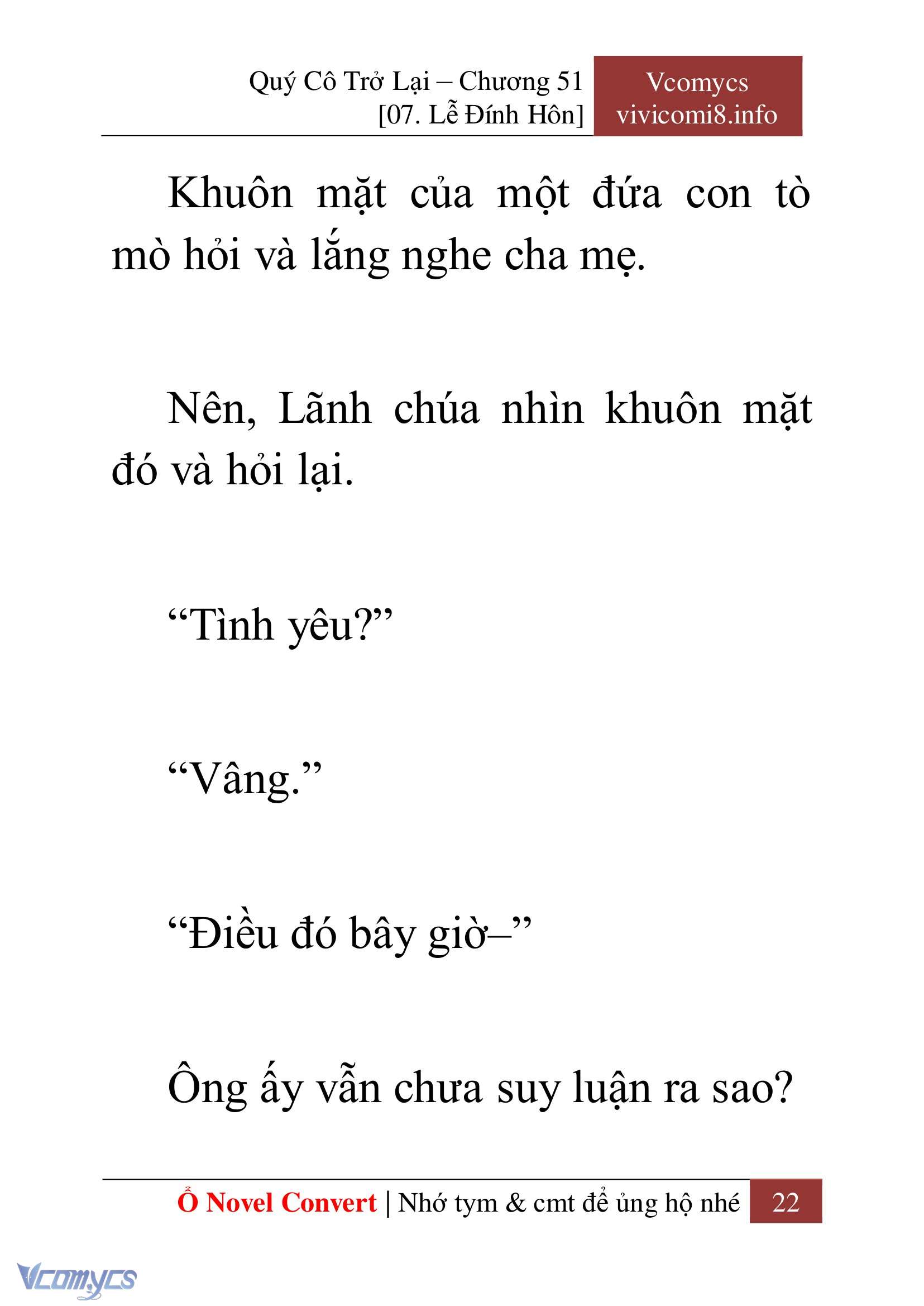 [Novel] Quý Cô Trở Lại Chap 51 - Trang 2