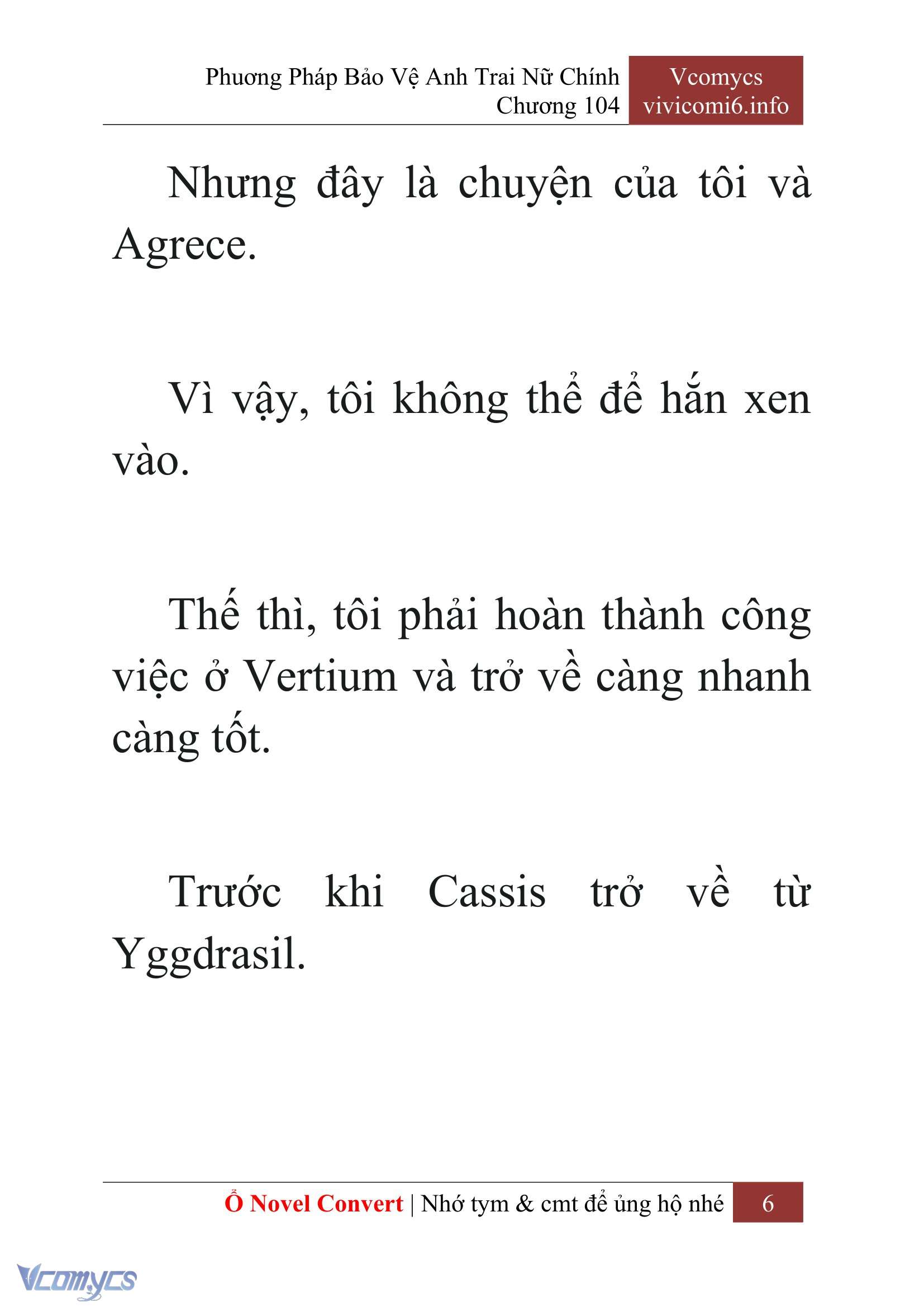 [Novel] Phương Pháp Bảo Vệ Anh Trai Nữ Chính Chap 104 - Next Chap 105