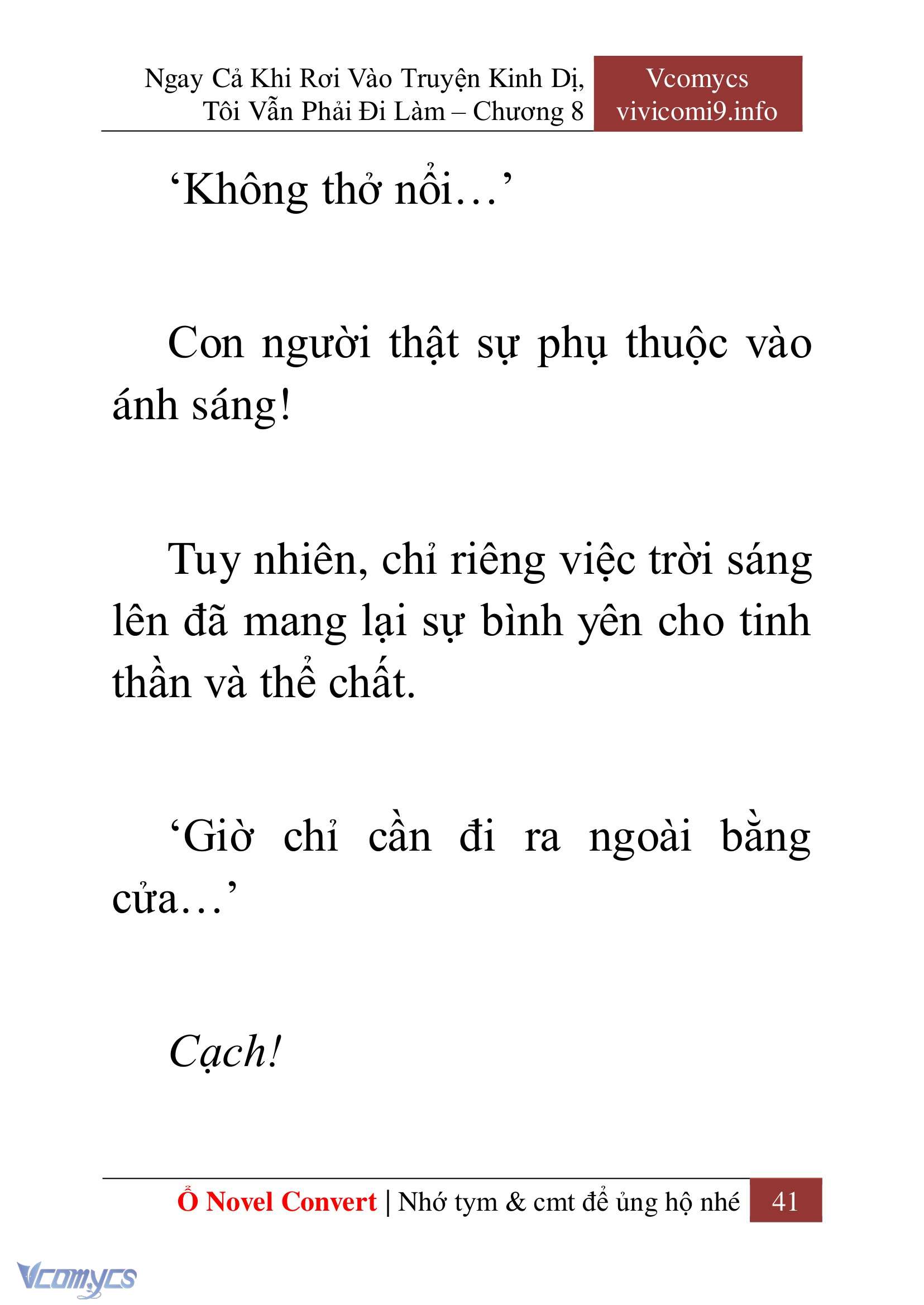 [Novel] Ngay Cả Khi Rơi Vào Truyện Kinh Dị, Tôi Vẫn Phải Đi Làm Chap 8 - Trang 2
