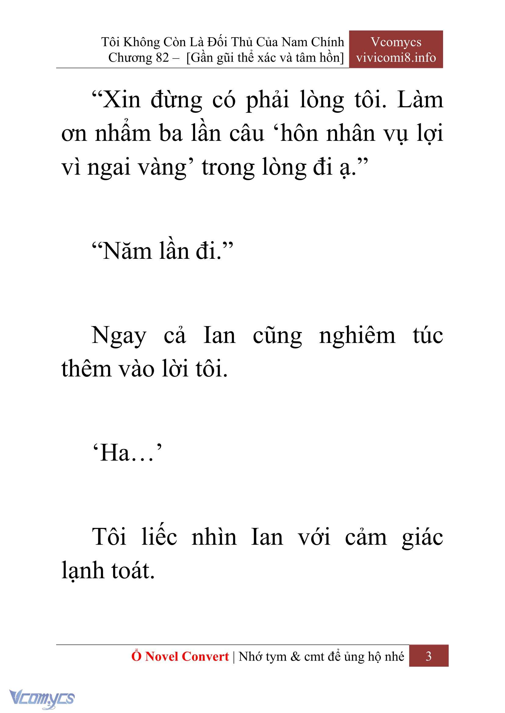 [Novel] Tôi Không Còn Là Đối Thủ Của Nam Chính Chap 82 - Trang 2