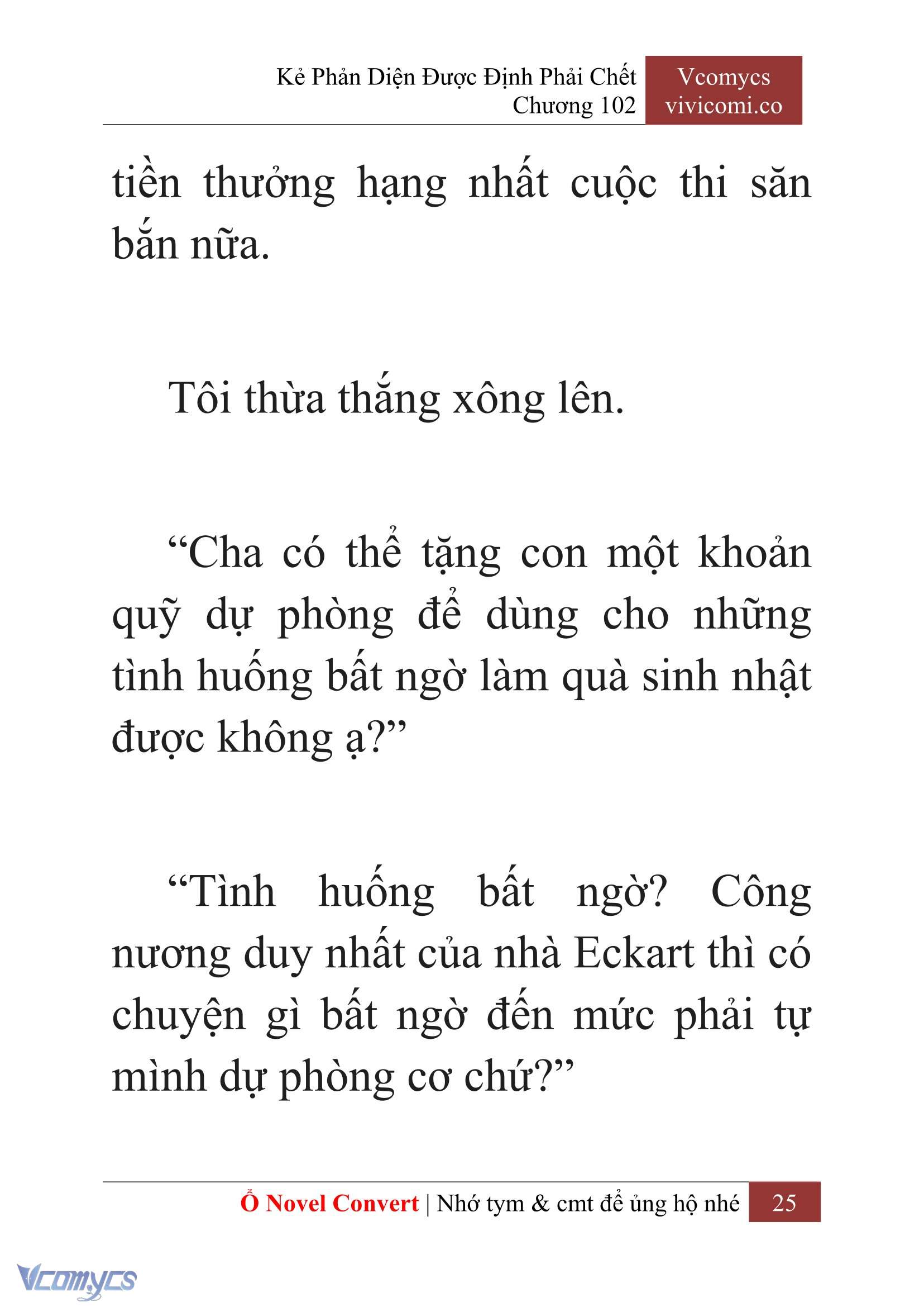 [Novel] Kẻ Phản Diện Được Định Phải Chết Chap 102 - Trang 2