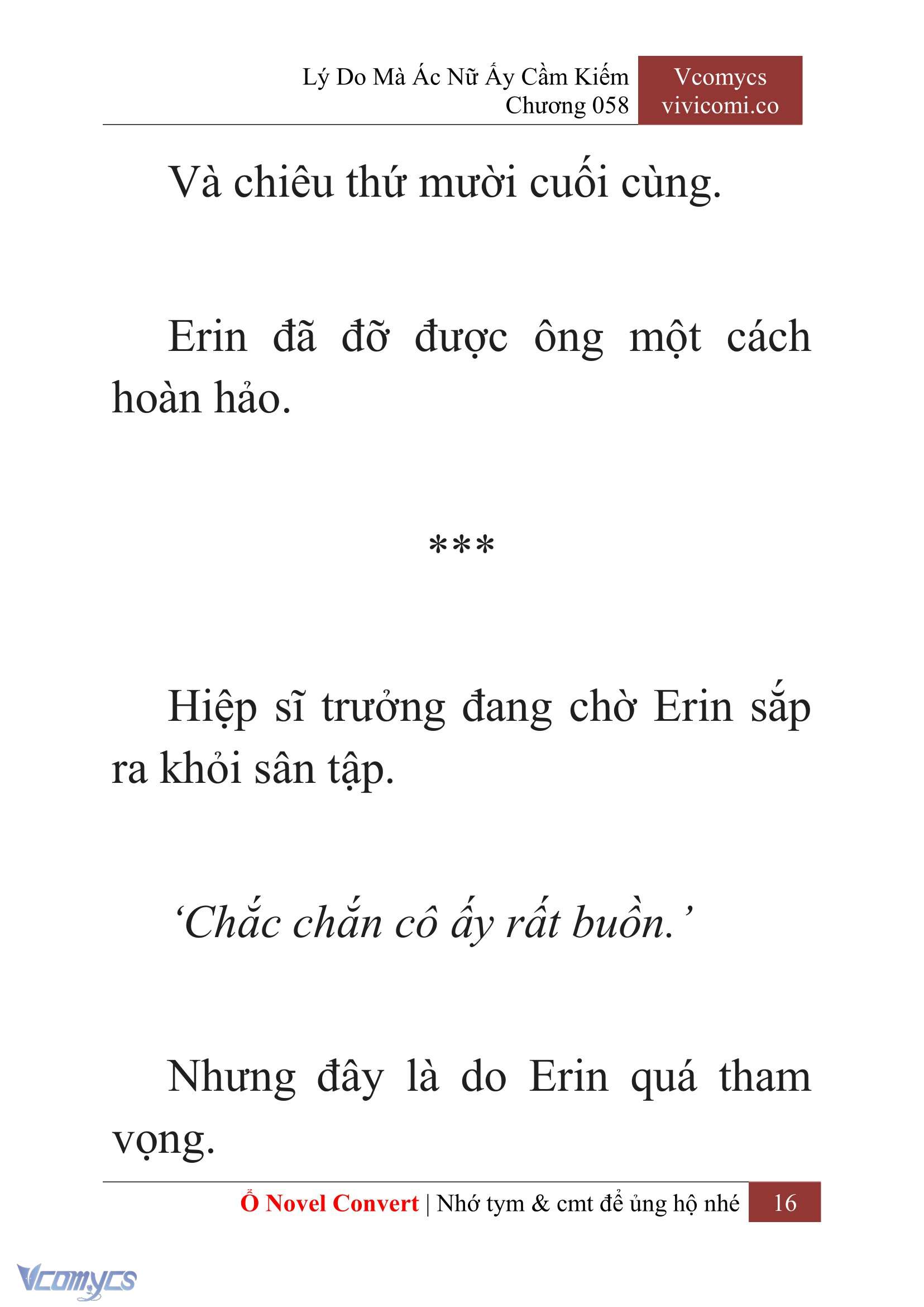 [Novel] Lý Do Mà Ác Nữ Ấy Cầm Kiếm Chap 58 - Next Chap 59