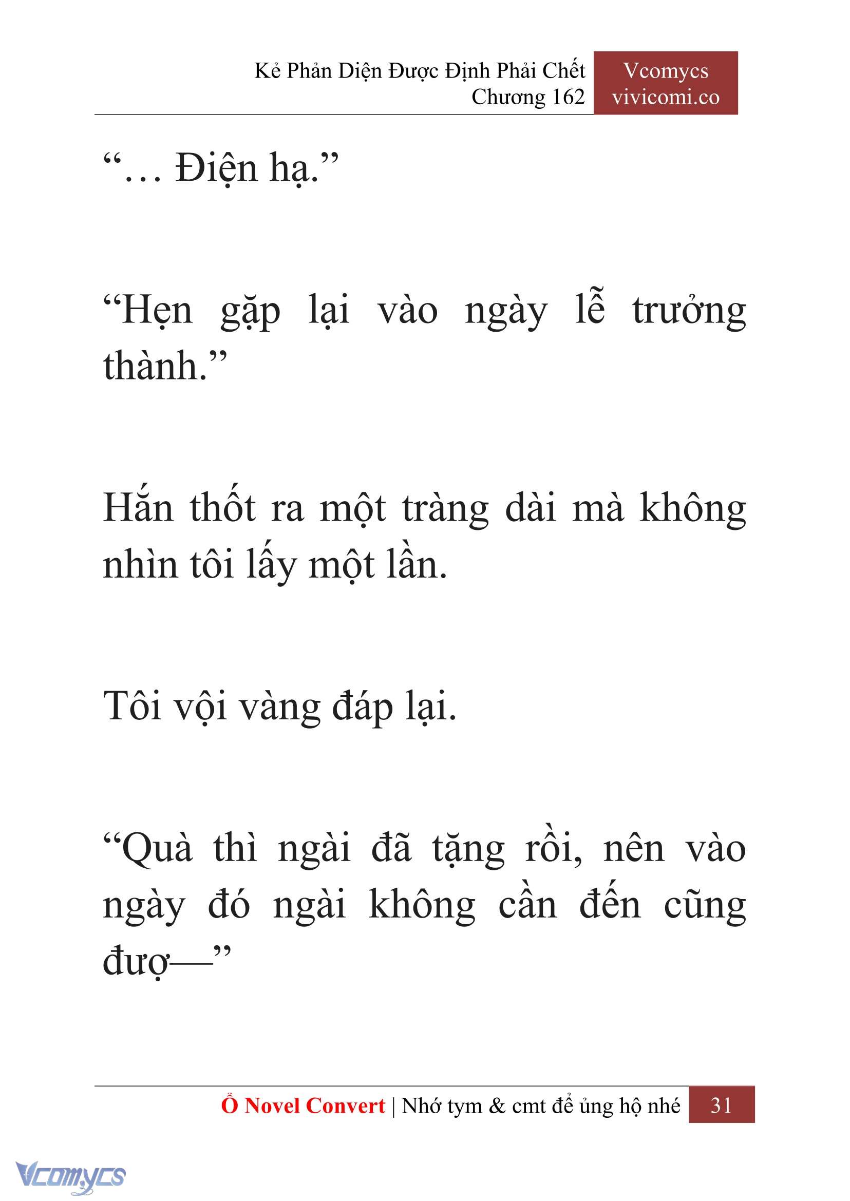 [Novel] Kẻ Phản Diện Được Định Phải Chết Chap 162 - Next Chap 163