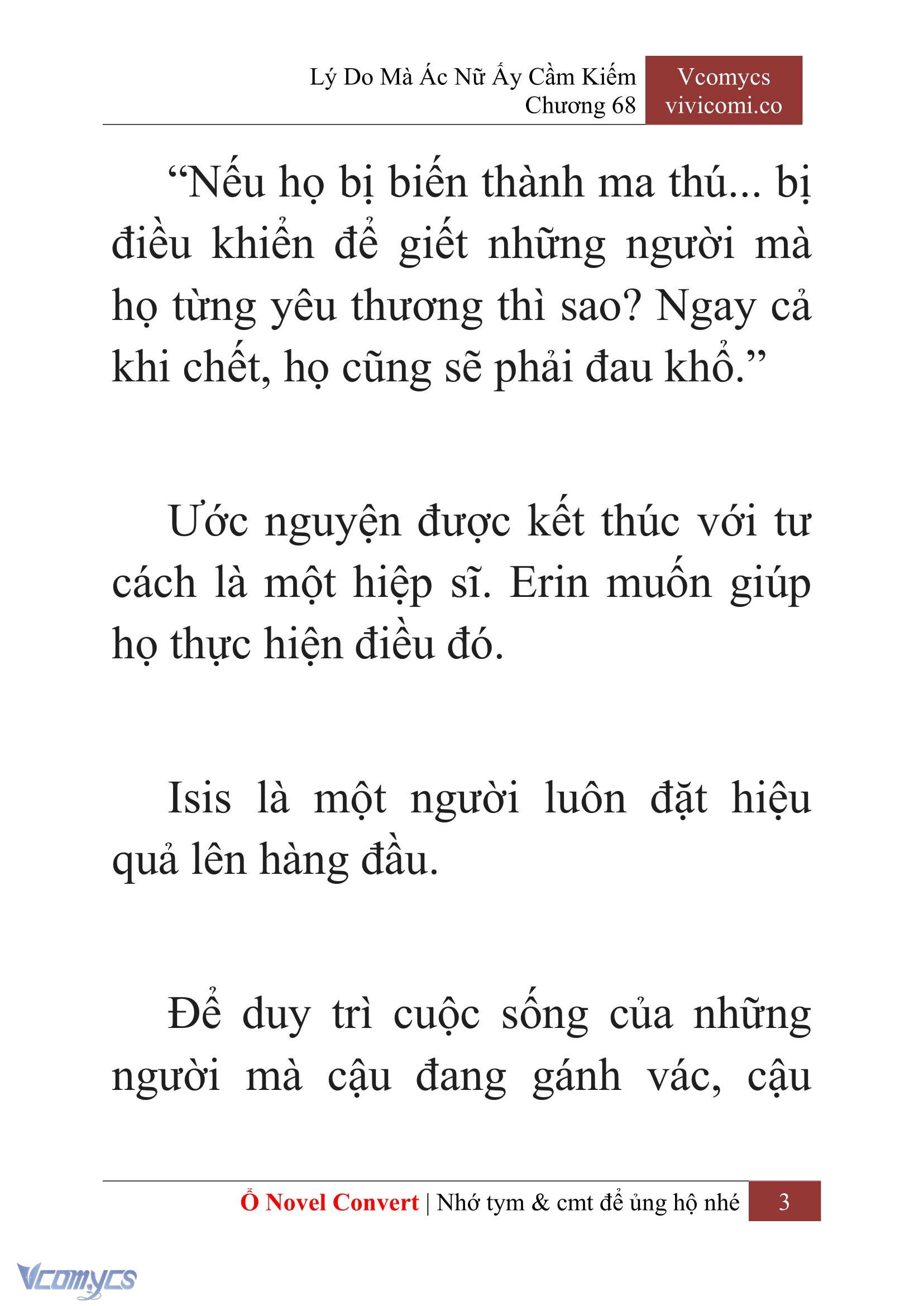 [Novel] Lý Do Mà Ác Nữ Ấy Cầm Kiếm Chap 68 - Next Chap 69