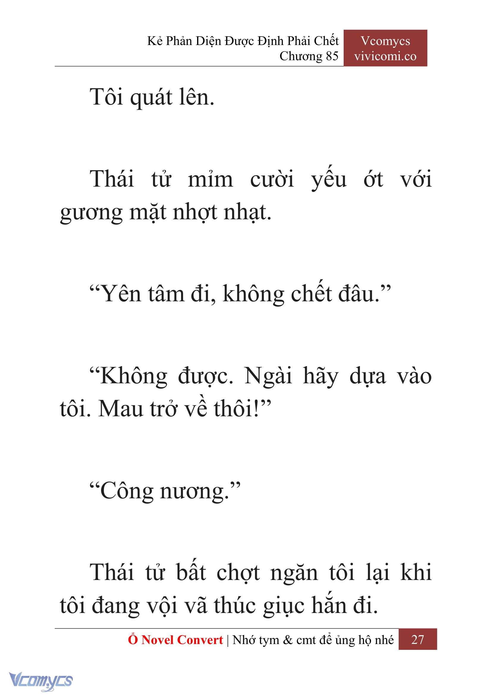 [Novel] Kẻ Phản Diện Được Định Phải Chết Chap 85 - Next Chap 86