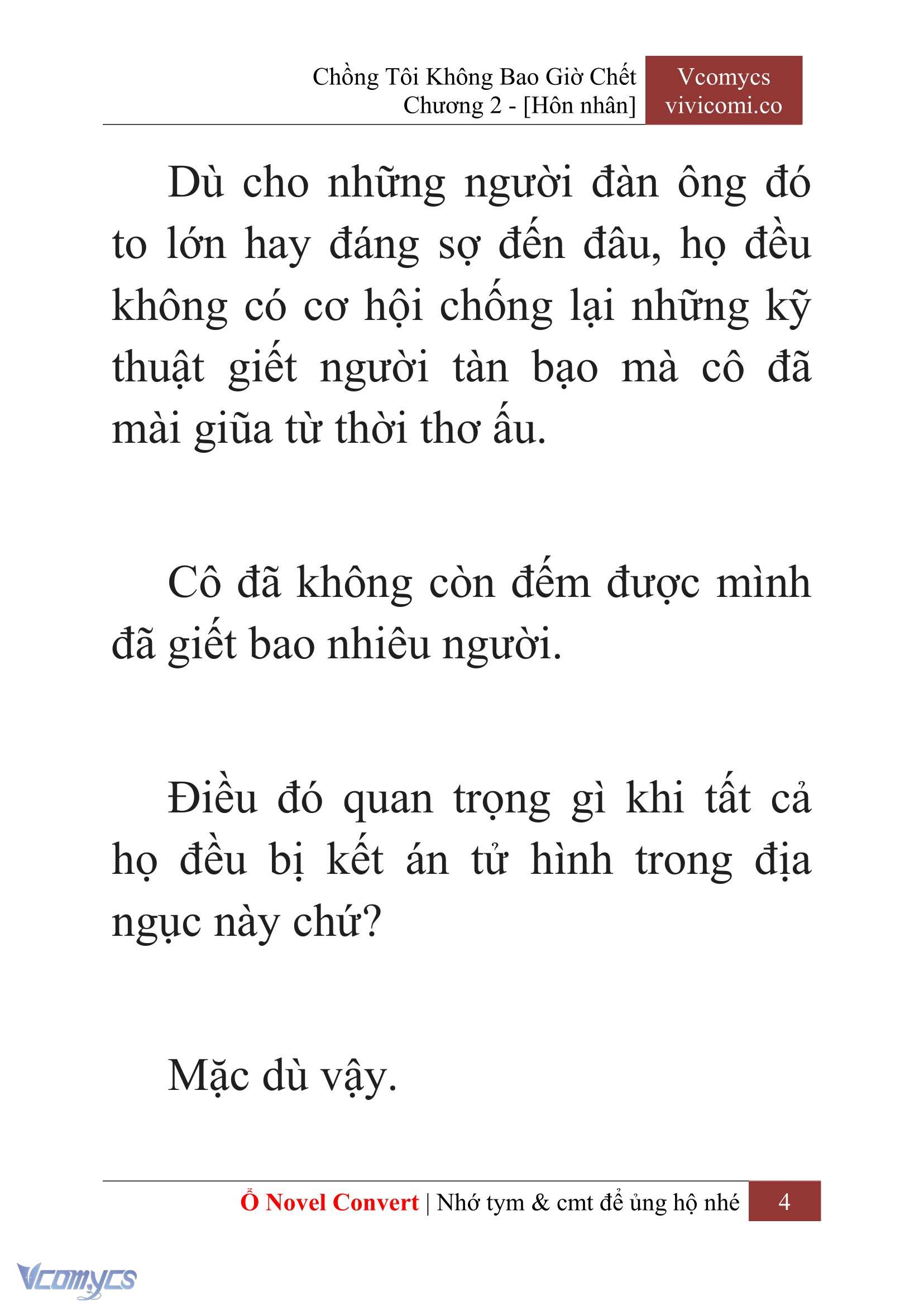 [Novel] Chồng Tôi Không Bao Giờ Chết Chap 2 - Next Chap 3