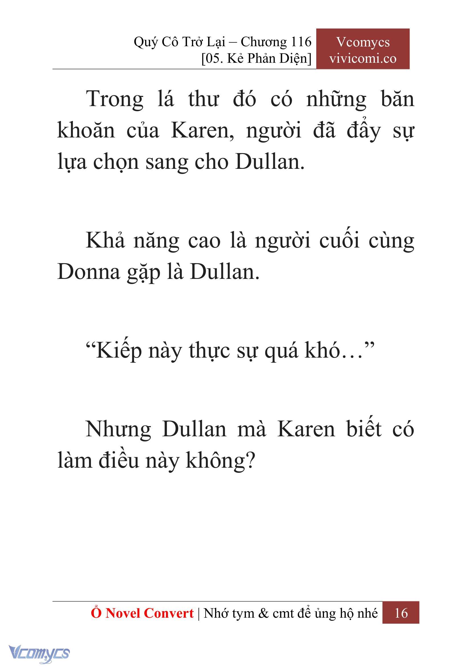 [Novel] Quý Cô Trở Lại Chap 116 - Trang 2