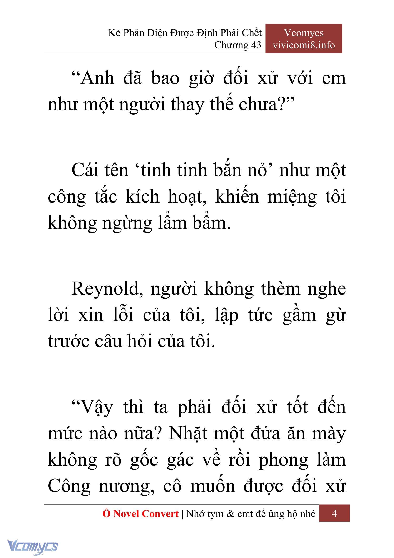 [Novel] Kẻ Phản Diện Được Định Phải Chết Chap 43 - Next Chap 44