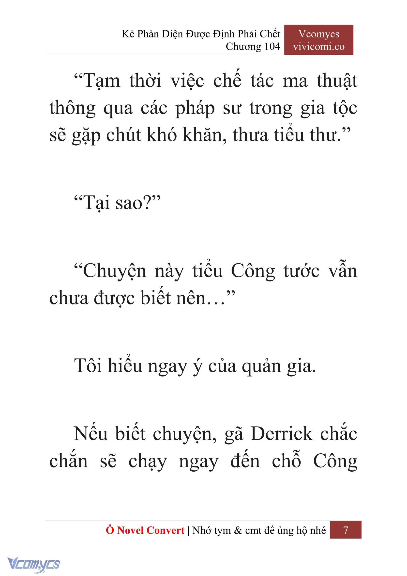 [Novel] Kẻ Phản Diện Được Định Phải Chết Chap 104 - Trang 2