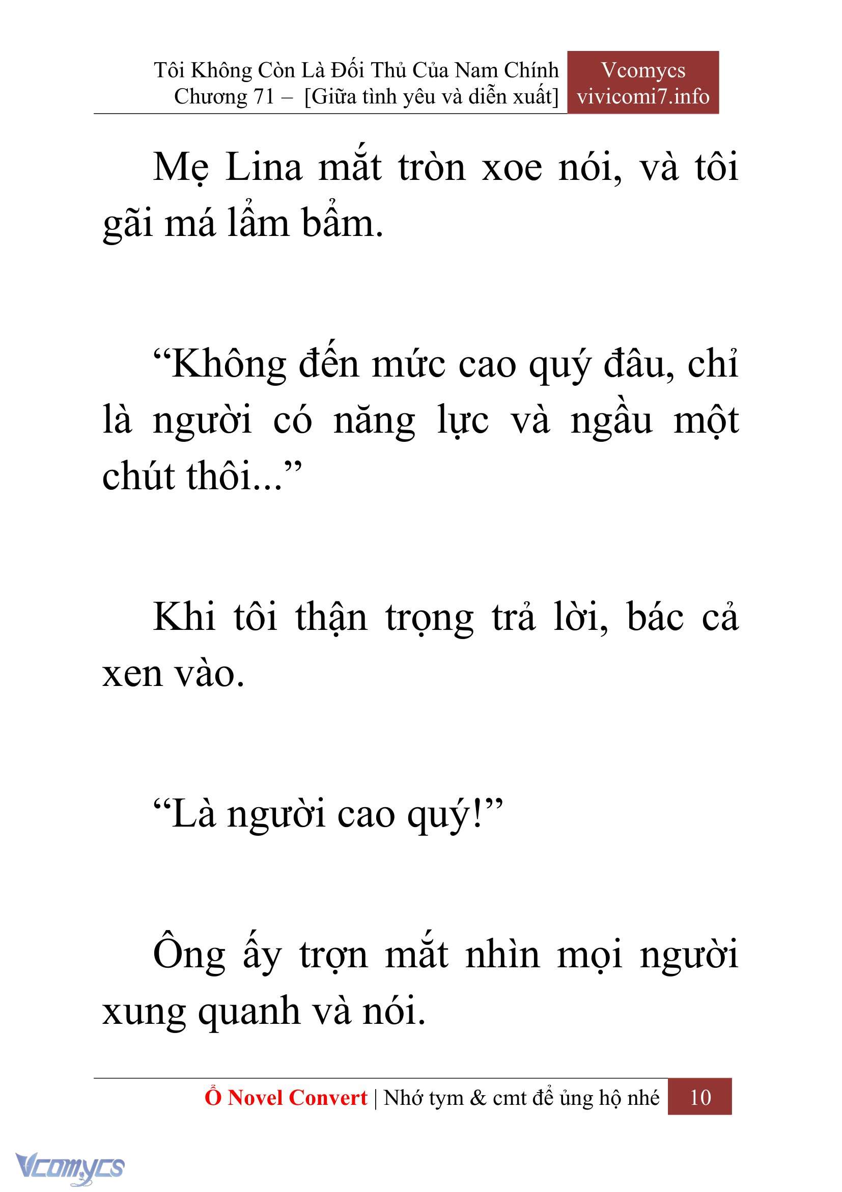 [Novel] Tôi Không Còn Là Đối Thủ Của Nam Chính Chap 71 - Trang 2