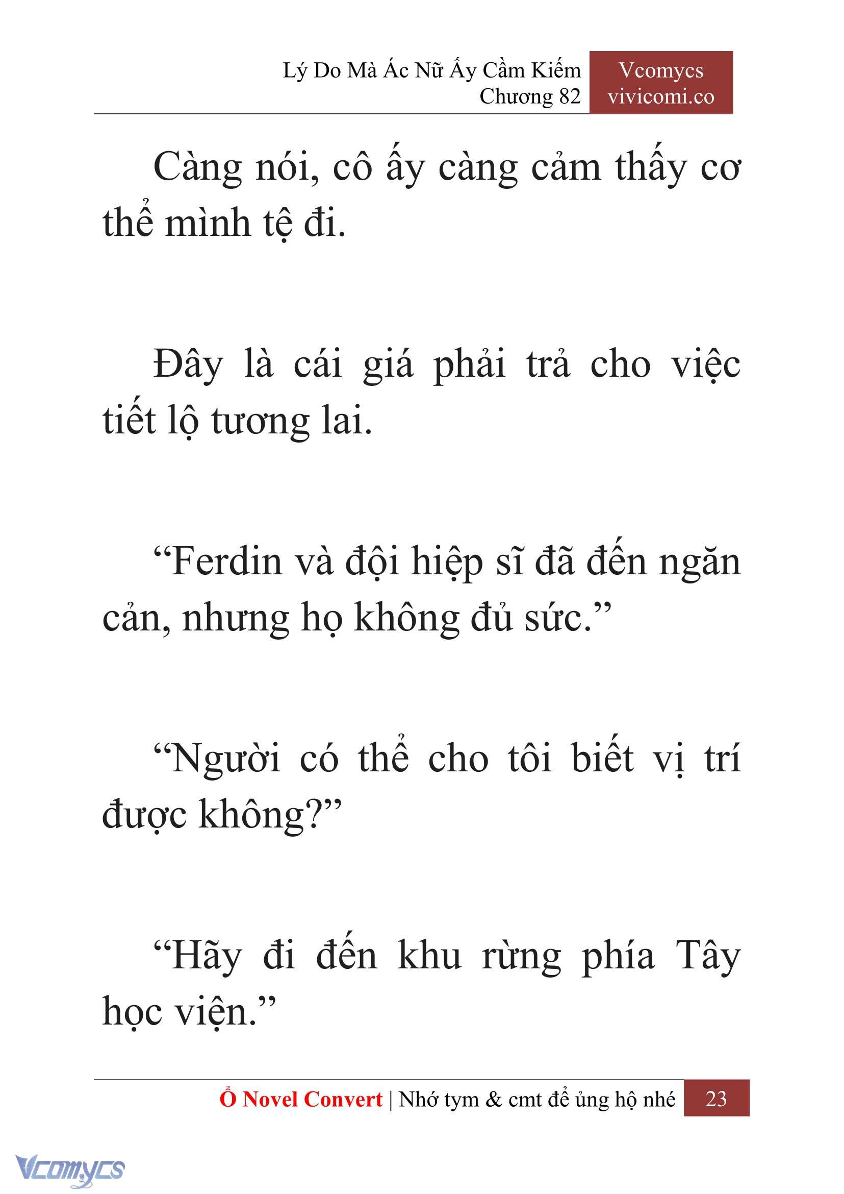 [Novel] Lý Do Mà Ác Nữ Ấy Cầm Kiếm Chap 82 - Next Chap 83