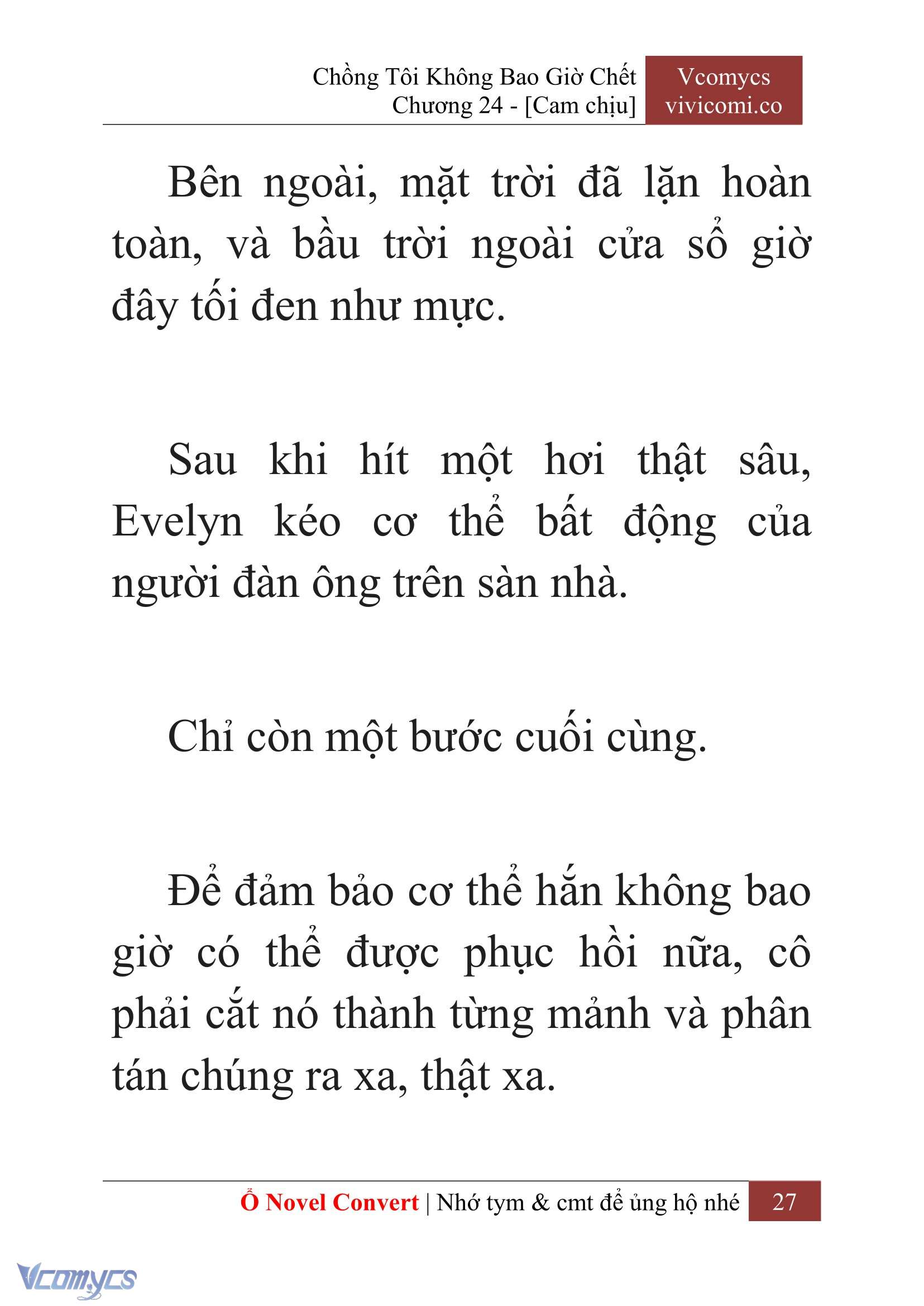 [Novel] Chồng Tôi Không Bao Giờ Chết Chap 24 - Trang 2