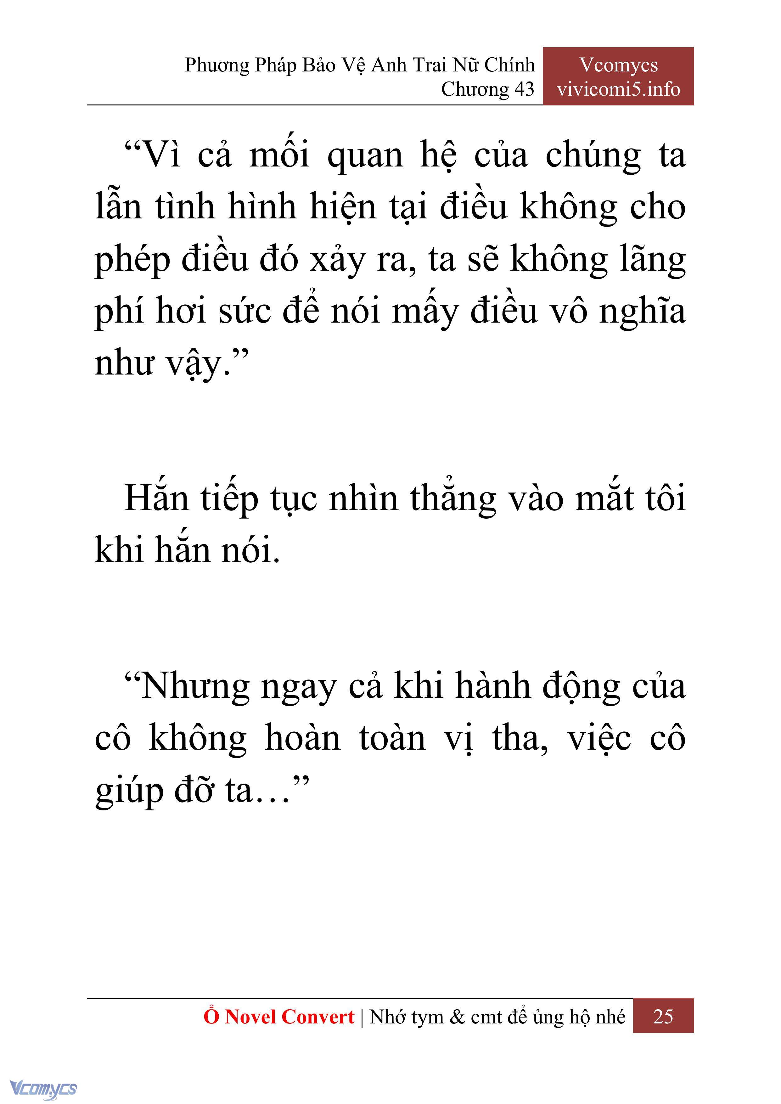 [Novel] Phương Pháp Bảo Vệ Anh Trai Nữ Chính Chap 43 - Trang 2