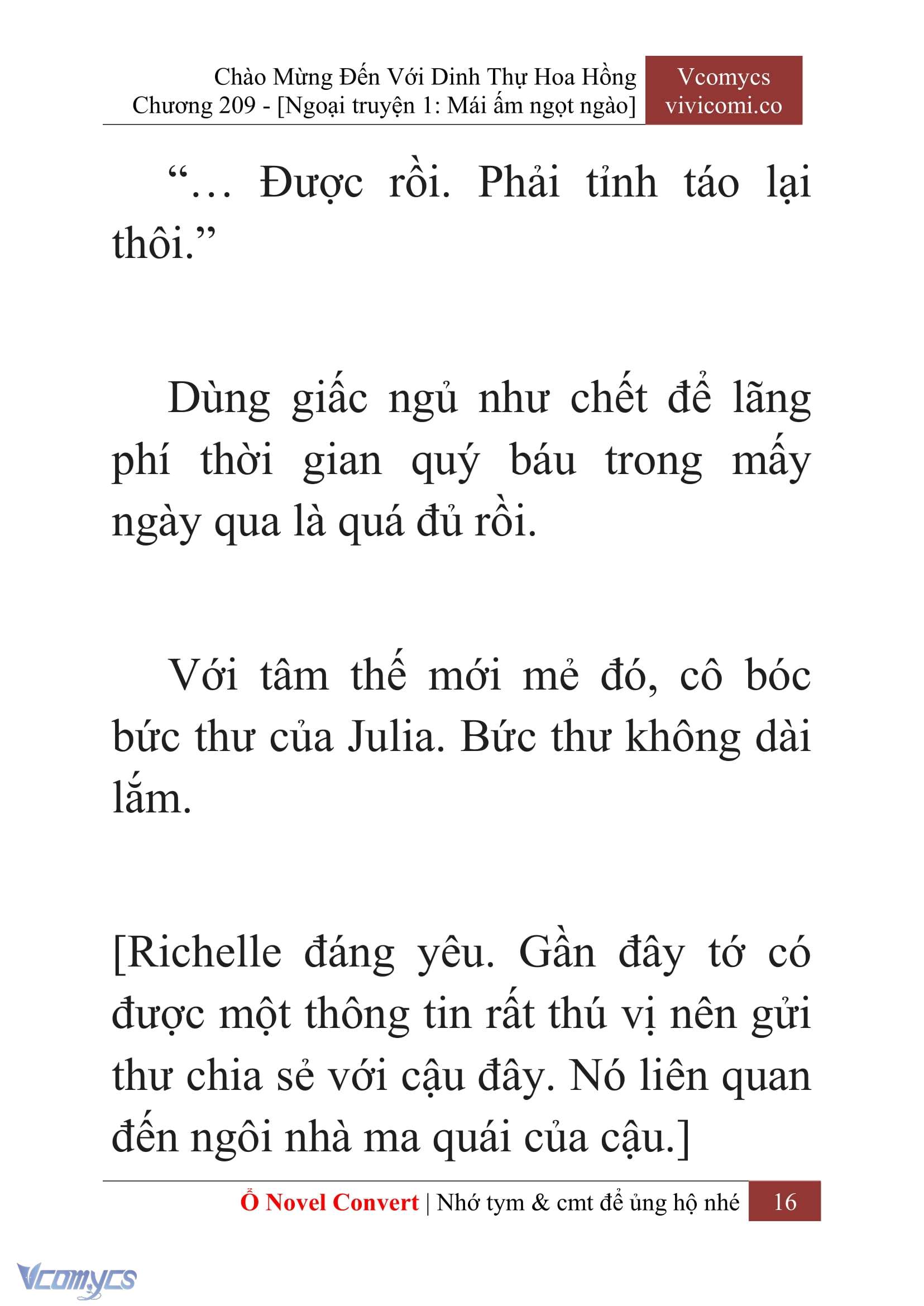 [Novel] Chào Mừng Đến Với Dinh Thự Hoa Hồng Chap 209 - Trang 2