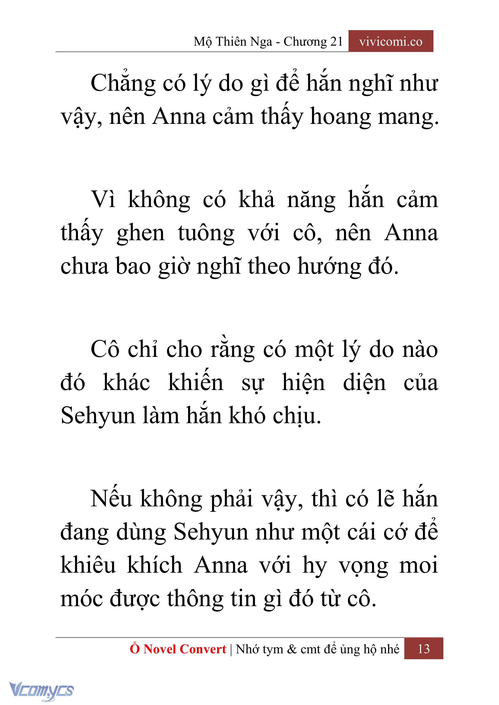 [Novel] Mộ Thiên Nga Chap 21 - Next Chap 22