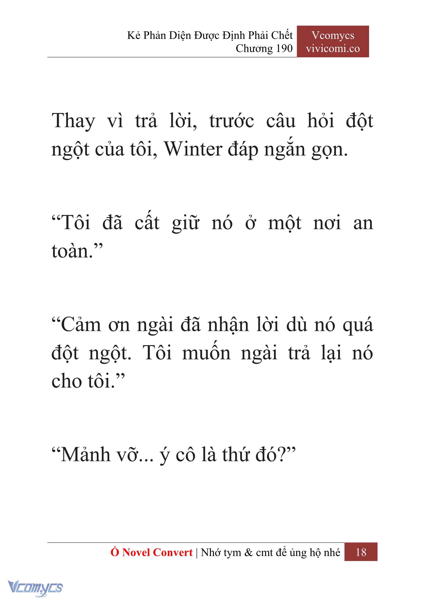 [Novel] Kẻ Phản Diện Được Định Phải Chết Chap 190 - Trang 2