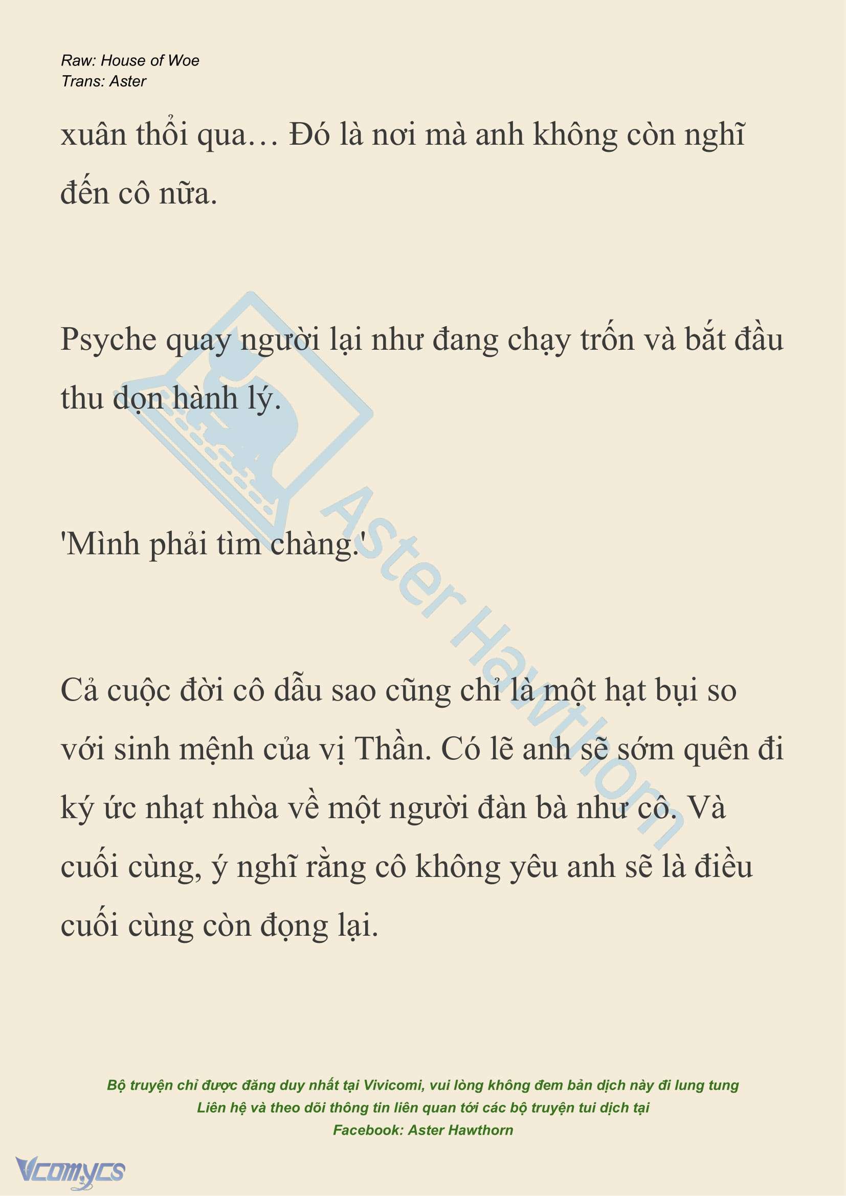 [NOVEL] Dành Cho Các Nữ Thần: Dành cho Psyche Chap 38 - Trang 2