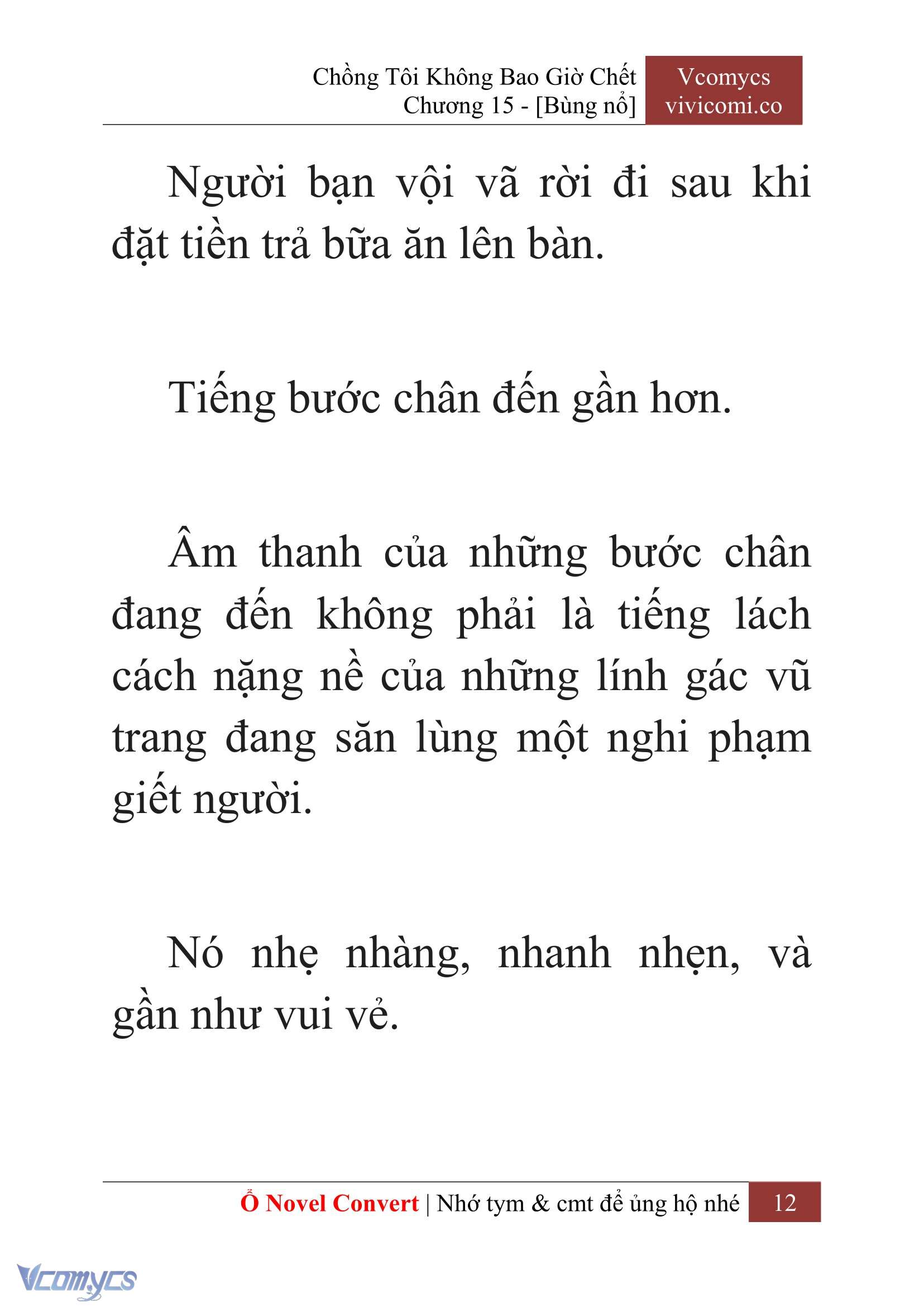 [Novel] Chồng Tôi Không Bao Giờ Chết Chap 15 - Trang 2