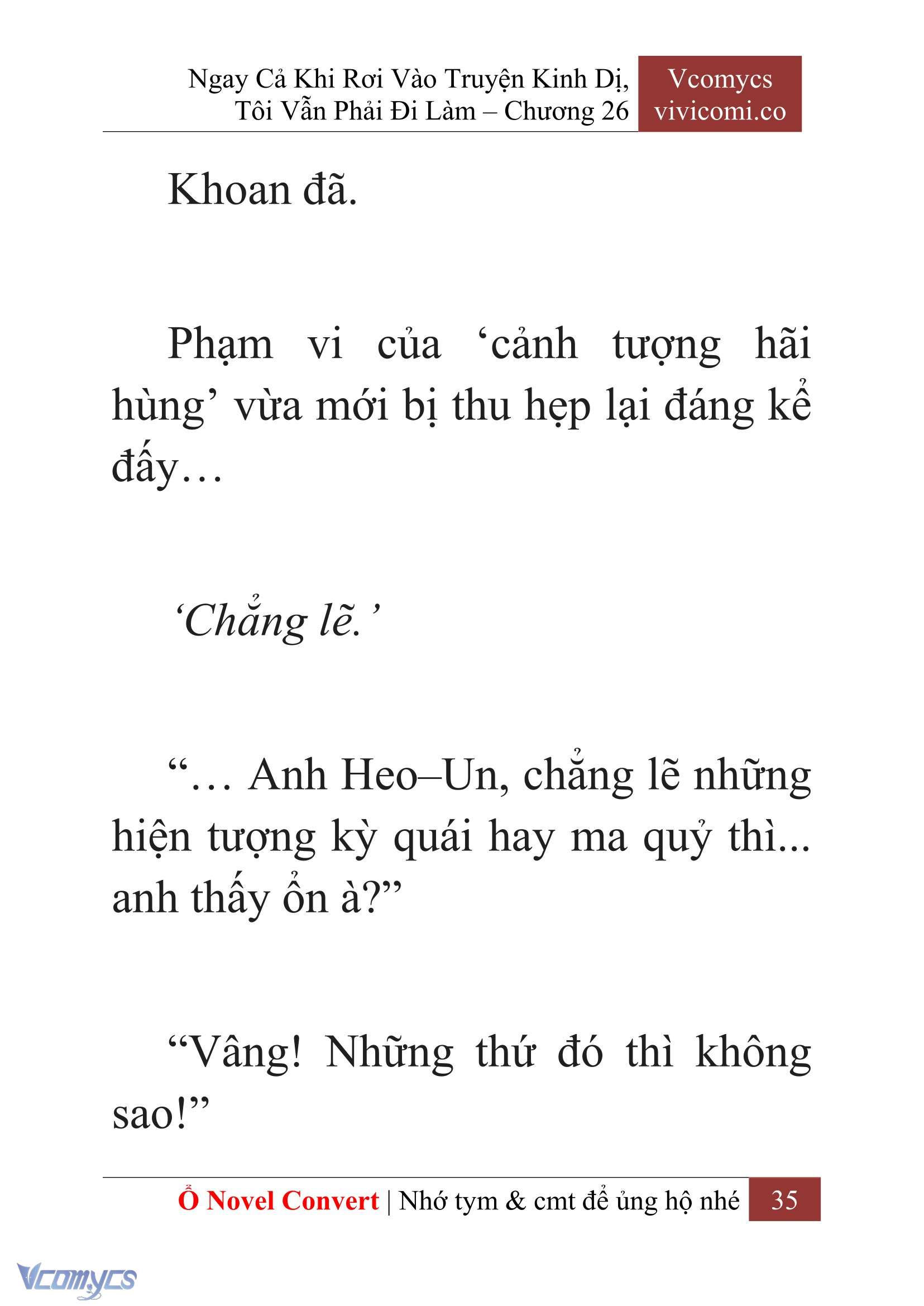 [Novel] Ngay Cả Khi Rơi Vào Truyện Kinh Dị, Tôi Vẫn Phải Đi Làm Chap 26 - Trang 2