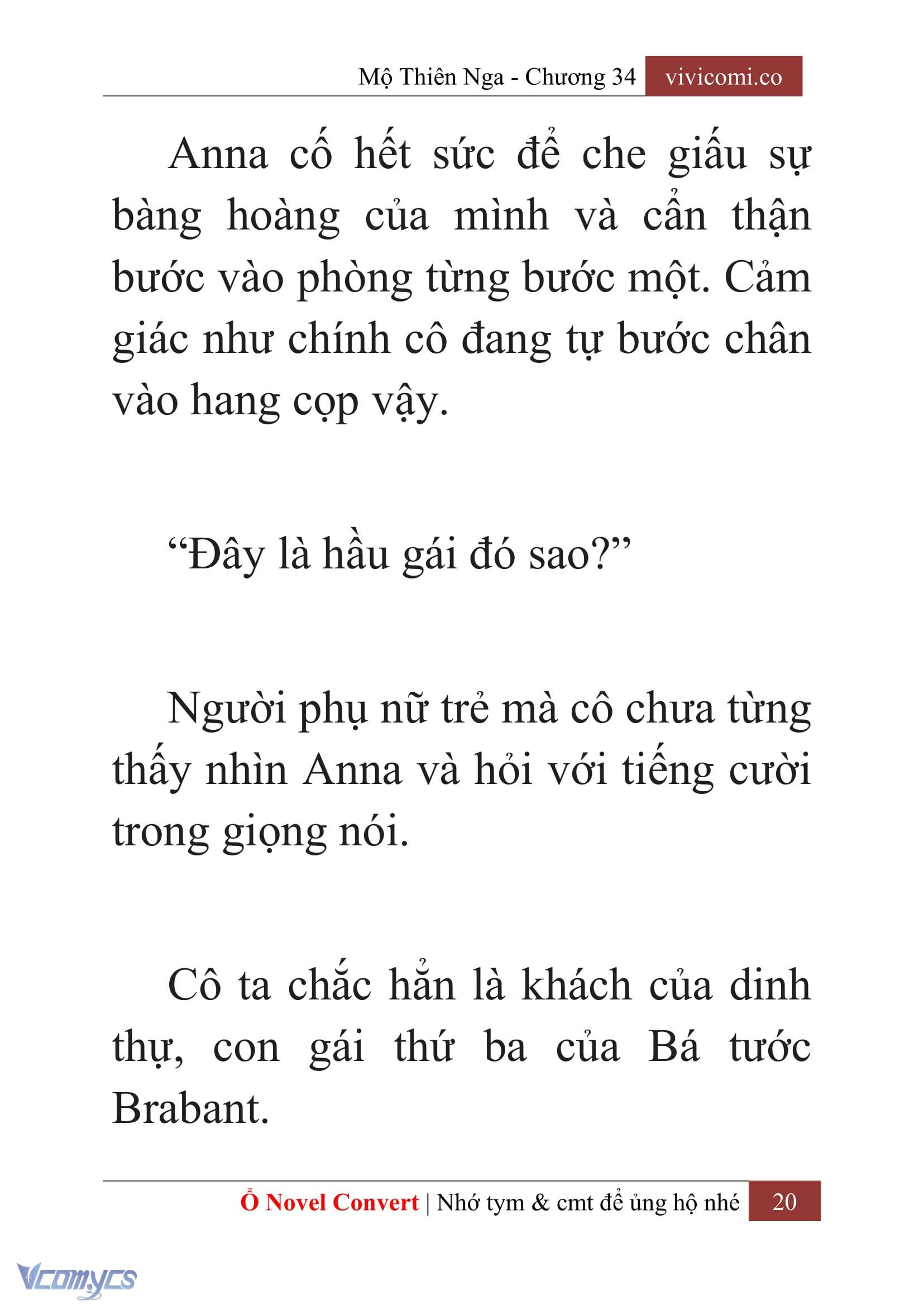 [Novel] Mộ Thiên Nga Chap 34 - Trang 2