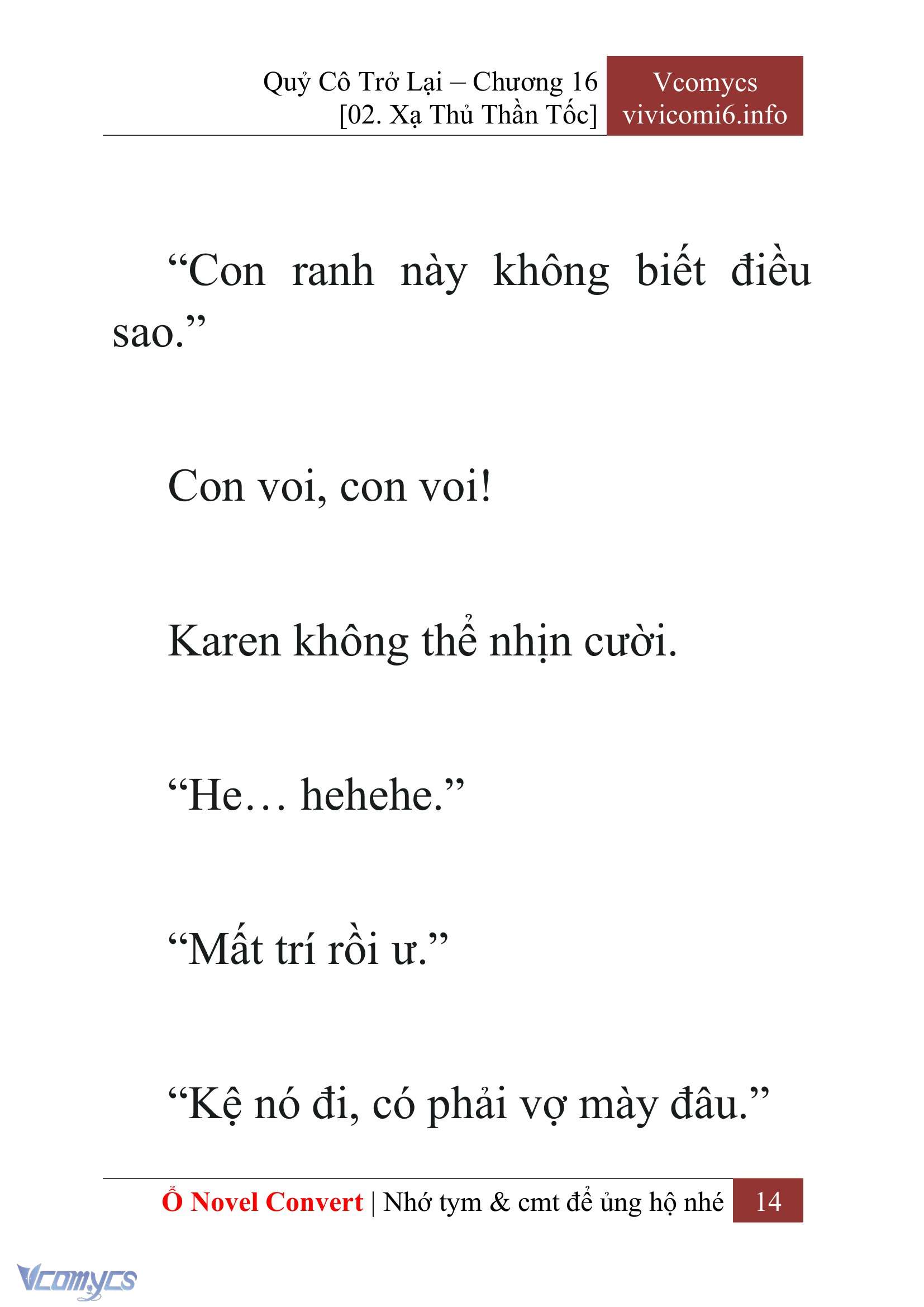 [Novel] Quý Cô Trở Lại Chap 16 - Trang 2