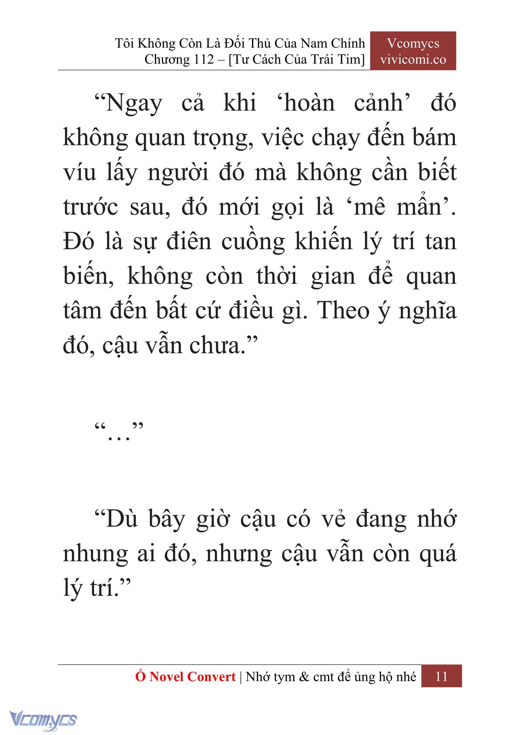 [Novel] Tôi Không Còn Là Đối Thủ Của Nam Chính Chap 112 - Trang 2