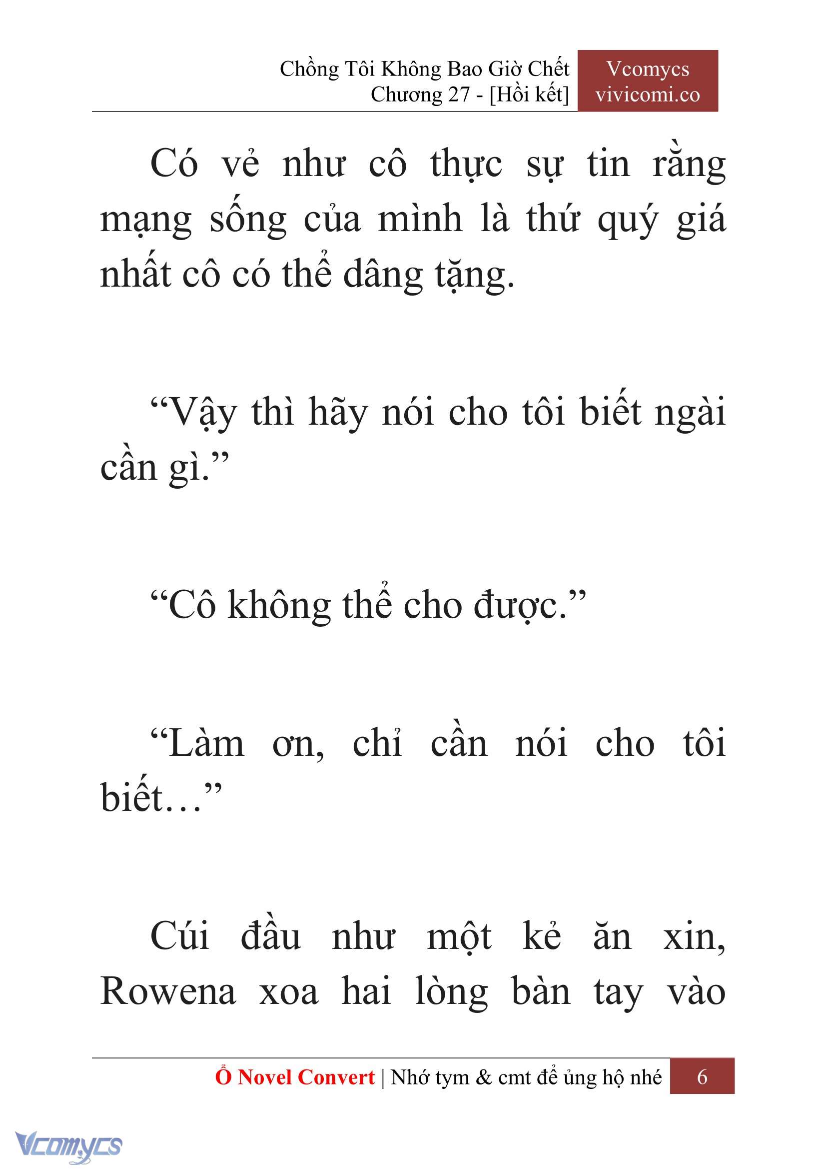 [Novel] Chồng Tôi Không Bao Giờ Chết Chap 27 - Trang 2
