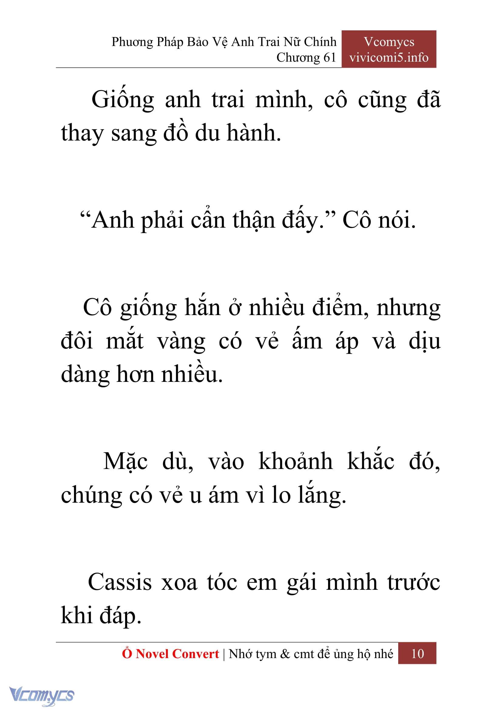 [Novel] Phương Pháp Bảo Vệ Anh Trai Nữ Chính Chap 61 - Trang 2