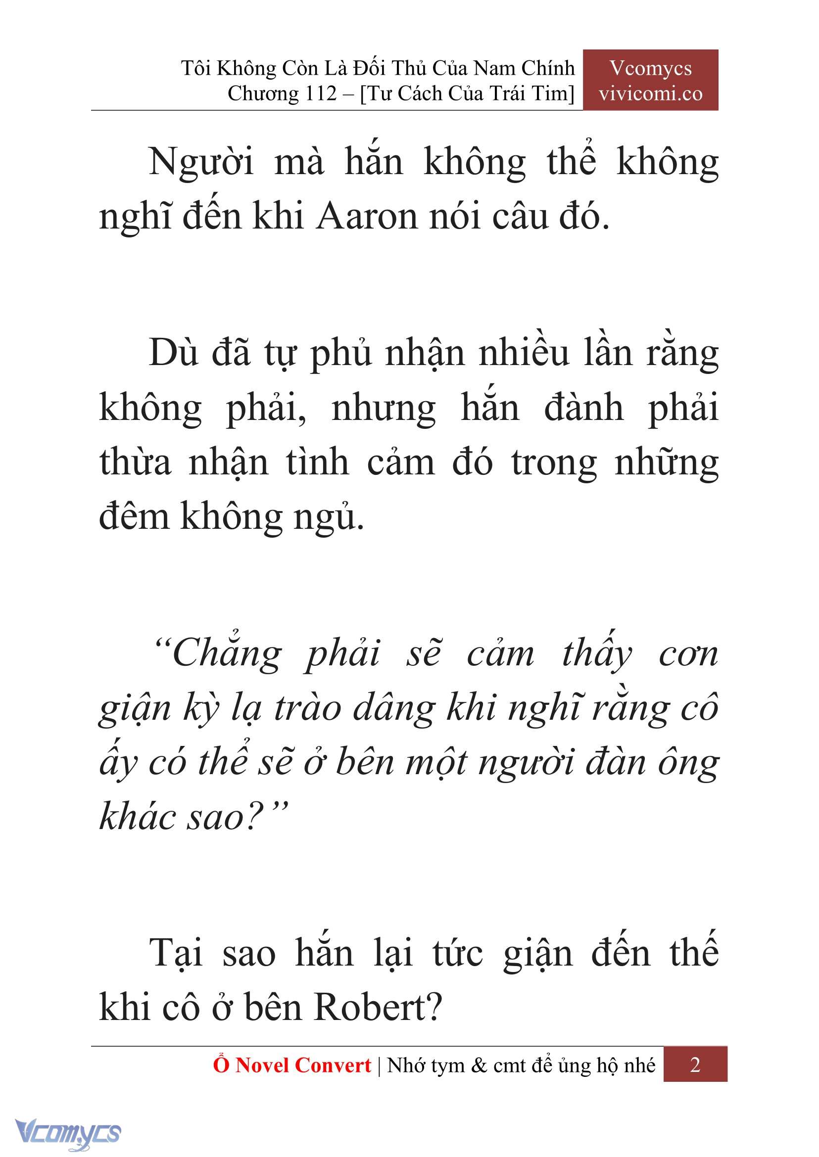 [Novel] Tôi Không Còn Là Đối Thủ Của Nam Chính Chap 112 - Trang 2