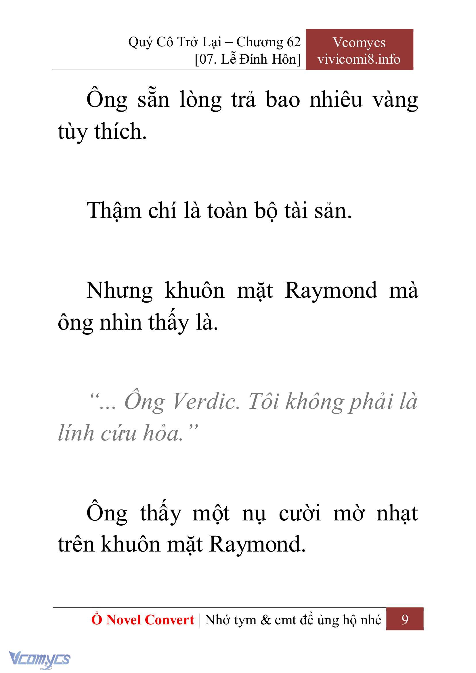 [Novel] Quý Cô Trở Lại Chap 62 - Trang 2