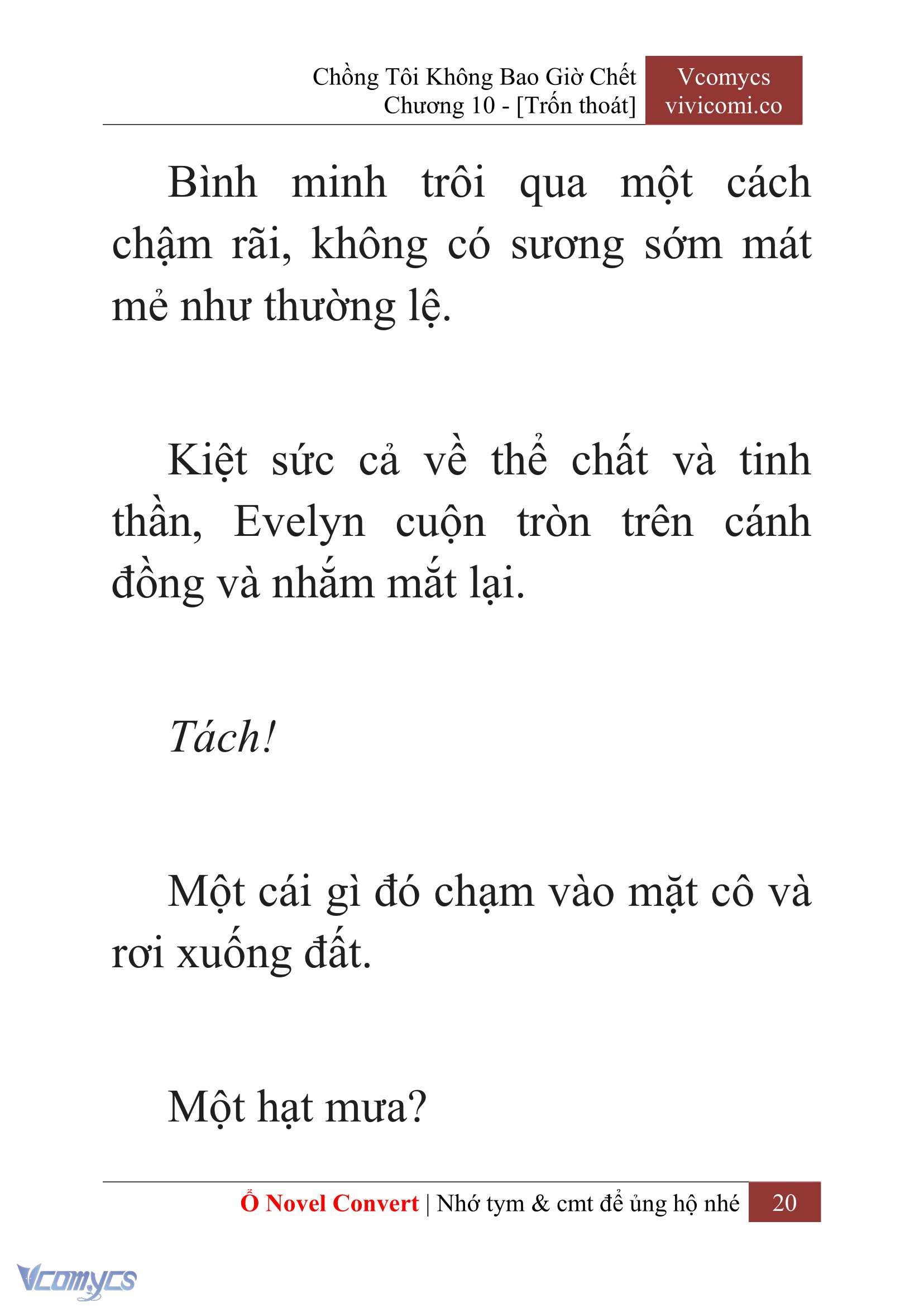 [Novel] Chồng Tôi Không Bao Giờ Chết Chap 10 - Next Chap 11