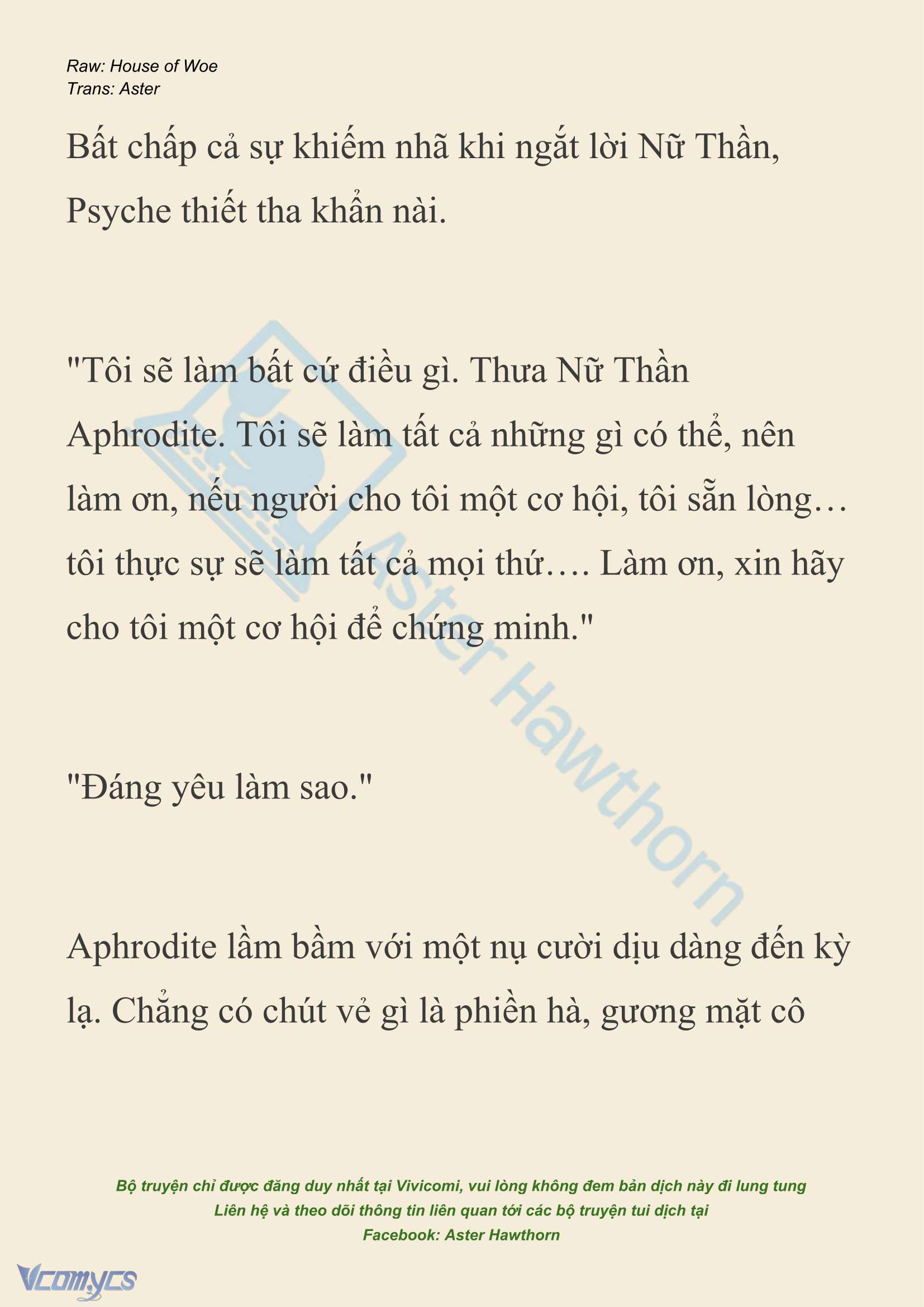 [NOVEL] Dành Cho Các Nữ Thần: Dành cho Psyche Chap 40 - Trang 2