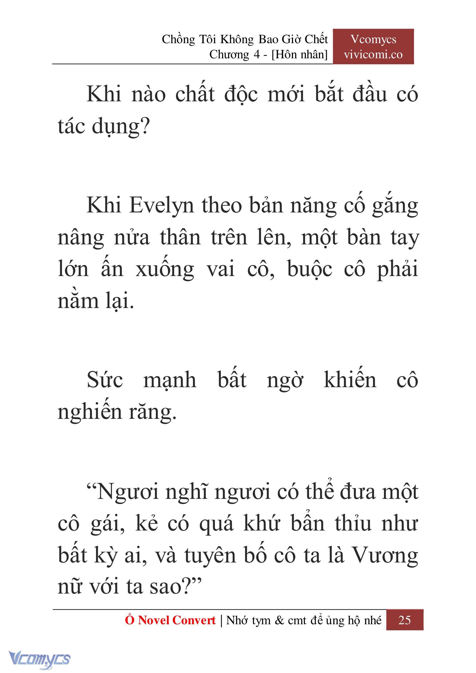 [Novel] Chồng Tôi Không Bao Giờ Chết Chap 4 - Next Chap 5