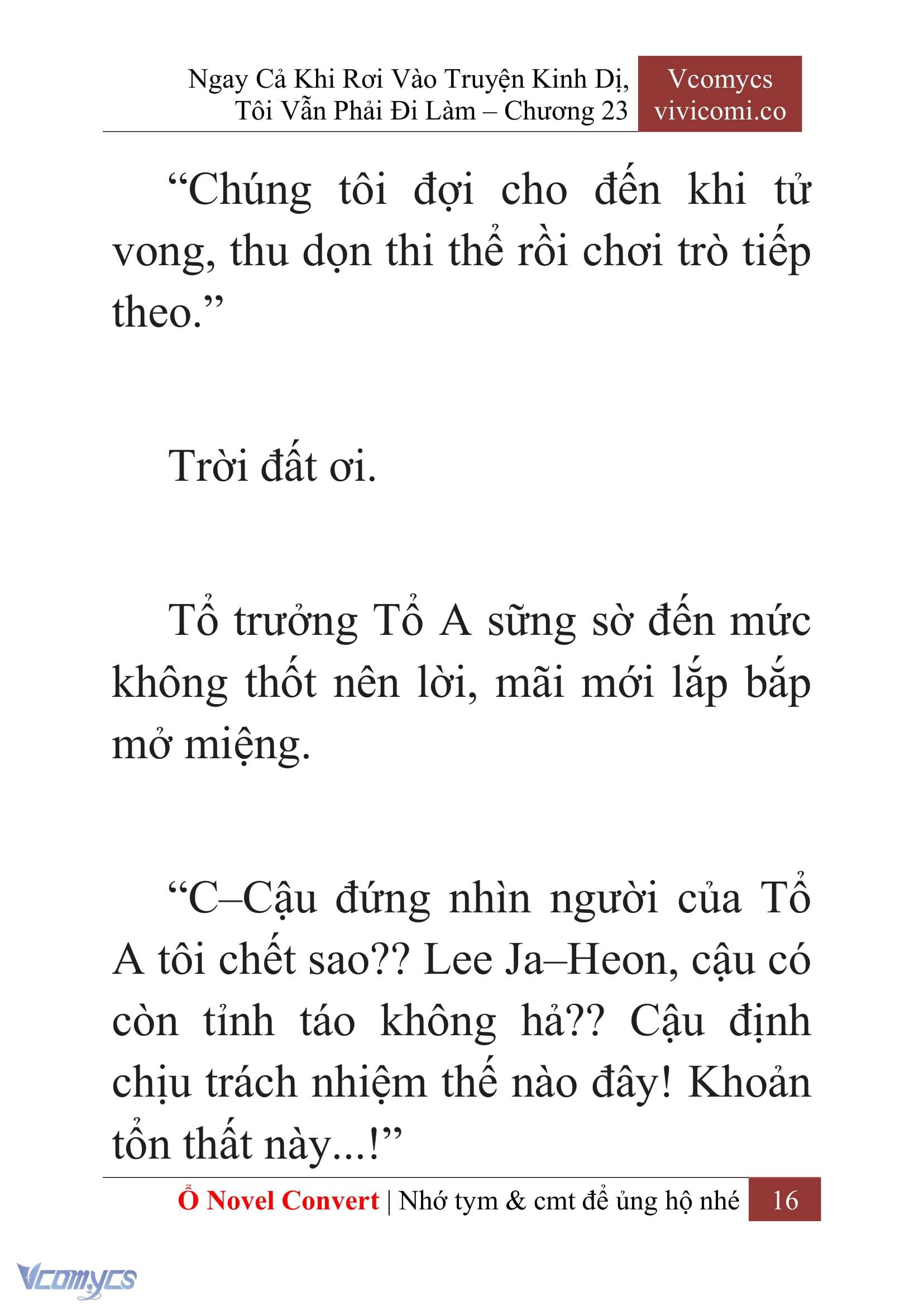[Novel] Ngay Cả Khi Rơi Vào Truyện Kinh Dị, Tôi Vẫn Phải Đi Làm Chap 23 - Trang 2