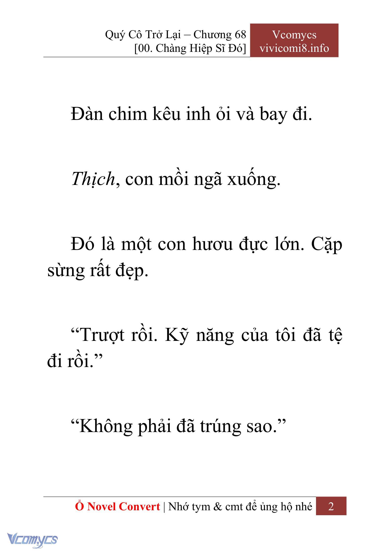 [Novel] Quý Cô Trở Lại Chap 68 - Next Chap 69