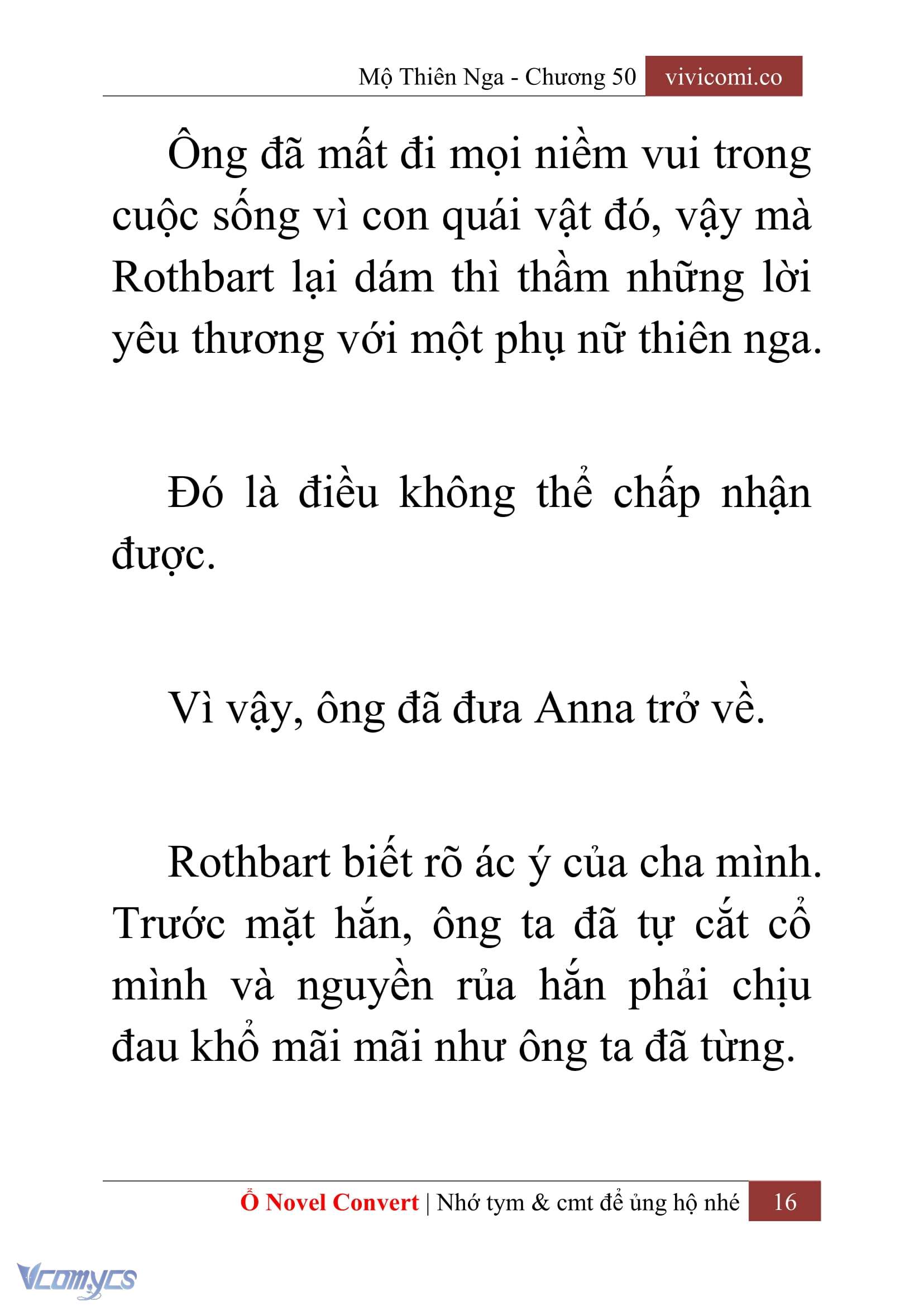 [Novel] Mộ Thiên Nga Chap 50 - Trang 2