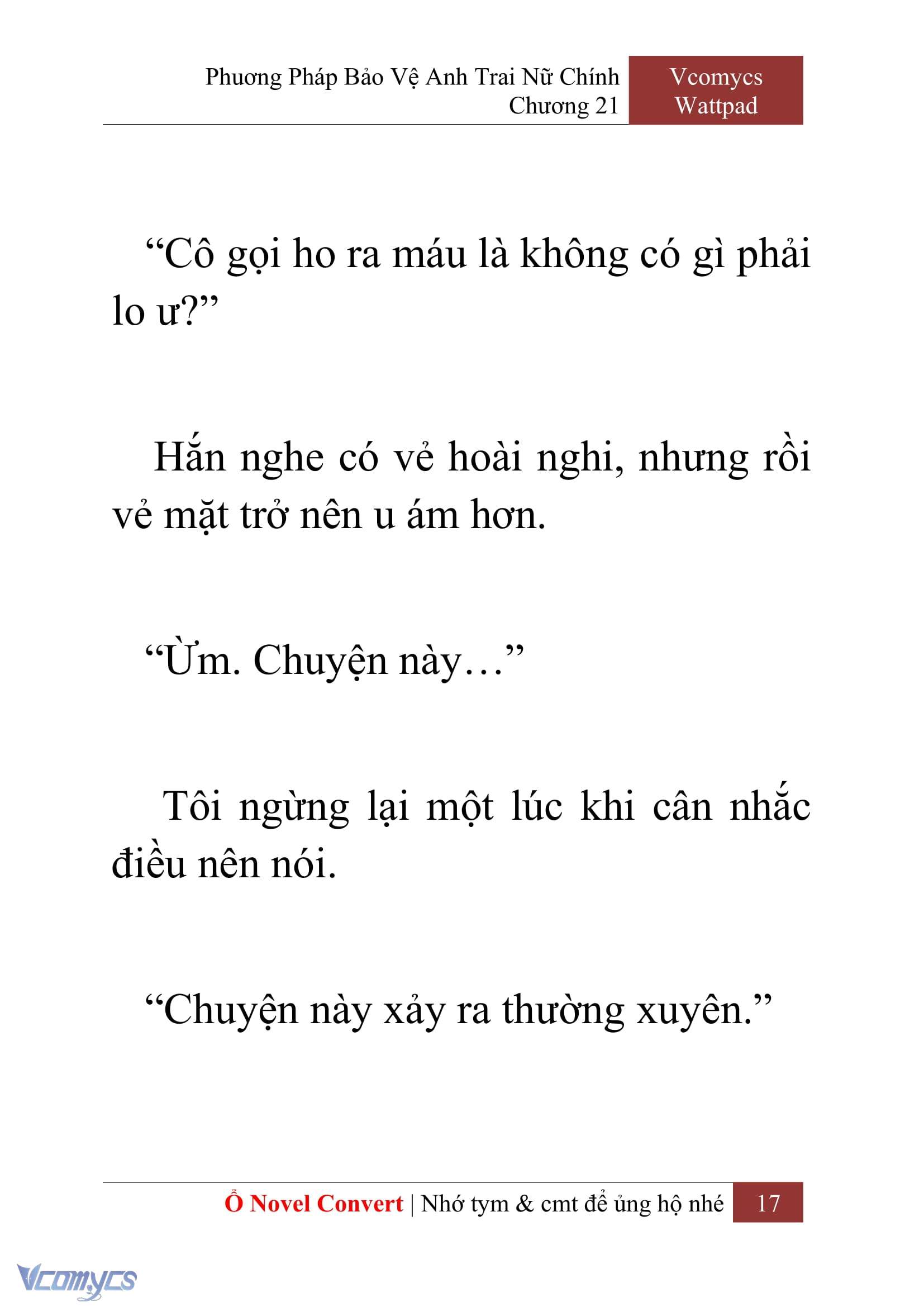 [Novel] Phương Pháp Bảo Vệ Anh Trai Nữ Chính Chap 21 - Trang 2