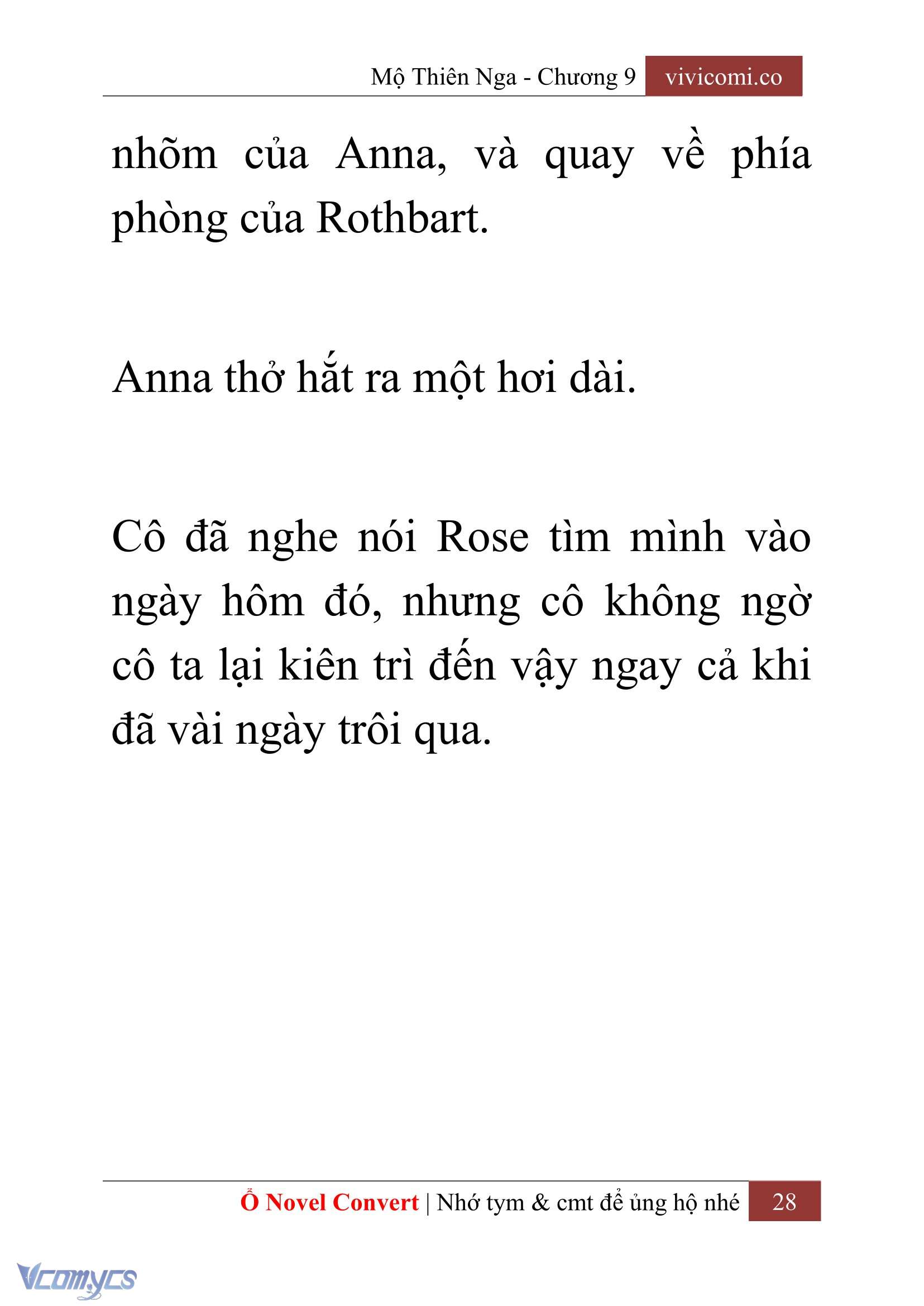 [Novel] Mộ Thiên Nga Chap 9 - Trang 2