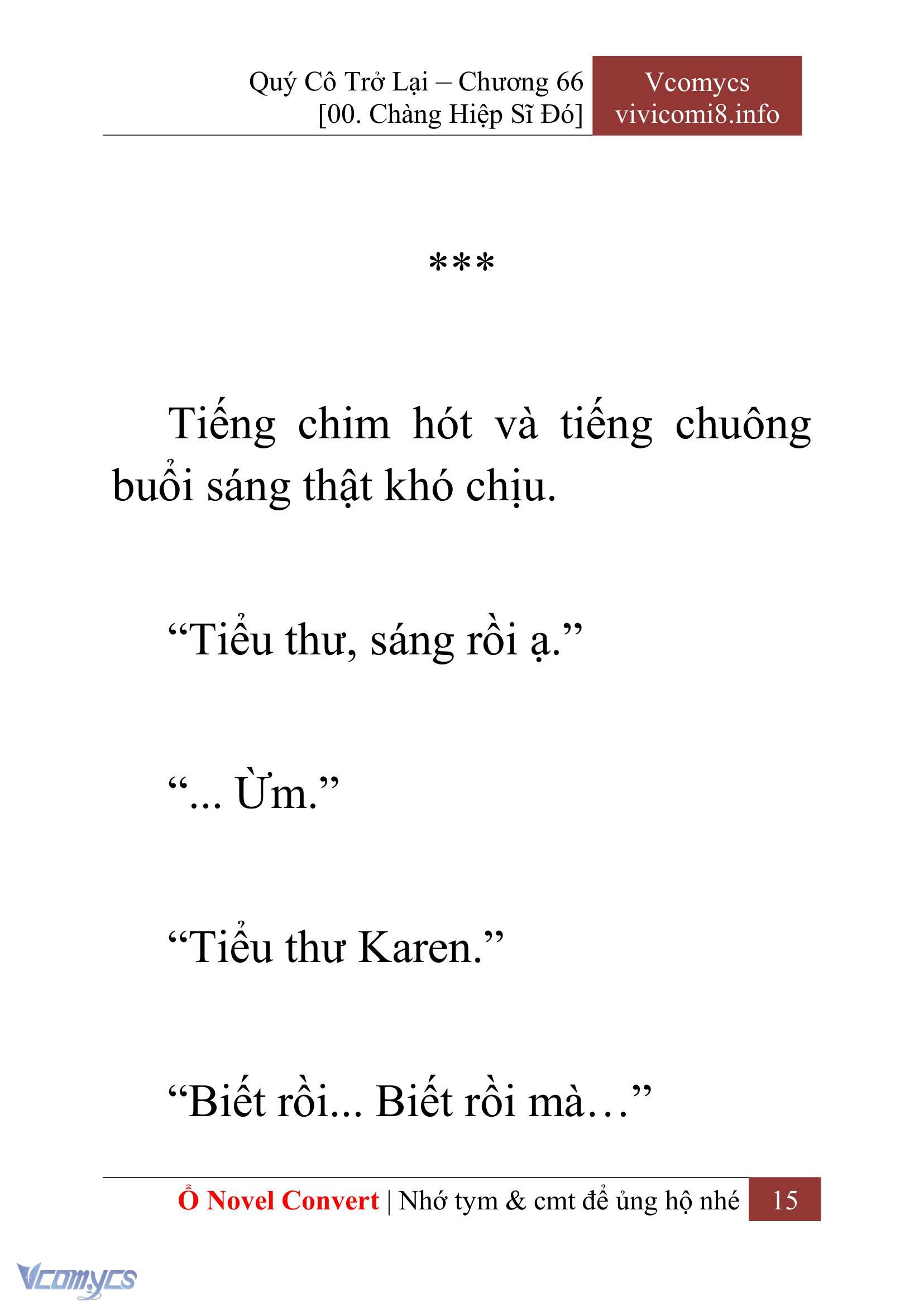 [Novel] Quý Cô Trở Lại Chap 66 - Trang 2
