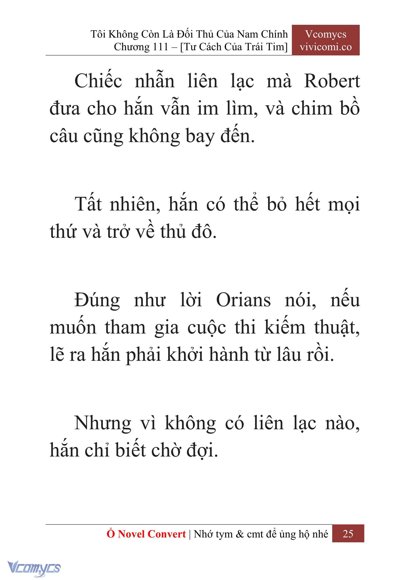 [Novel] Tôi Không Còn Là Đối Thủ Của Nam Chính Chap 111 - Trang 2