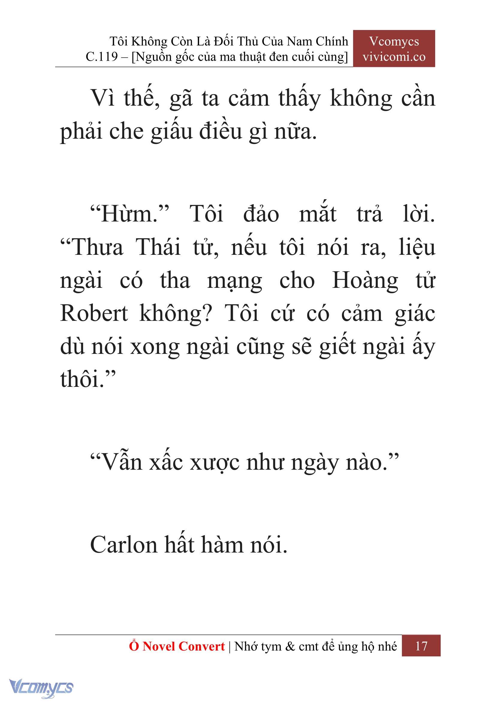 [Novel] Tôi Không Còn Là Đối Thủ Của Nam Chính Chap 119 - Trang 2