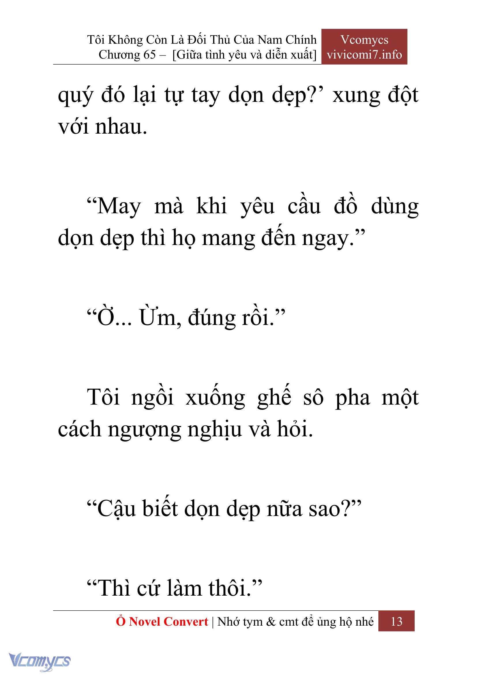 [Novel] Tôi Không Còn Là Đối Thủ Của Nam Chính Chap 65 - Trang 2