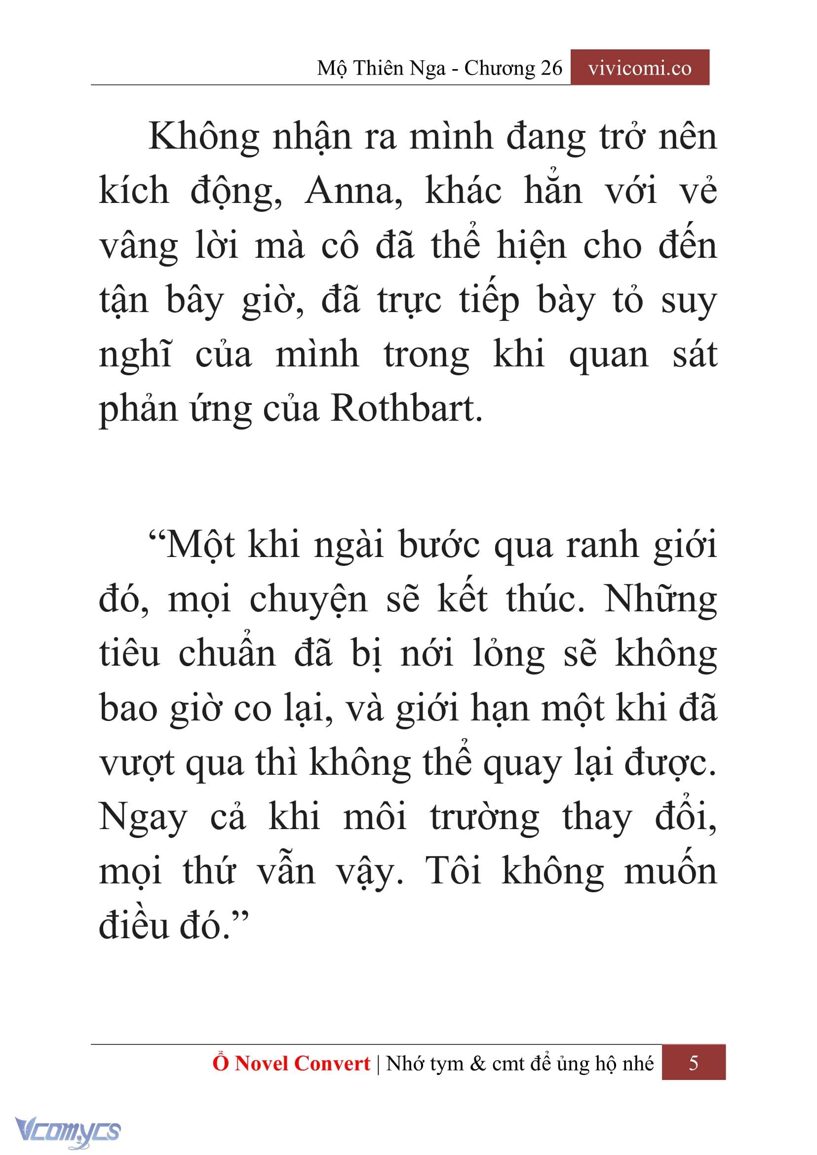 [Novel] Mộ Thiên Nga Chap 26 - Next Chap 27