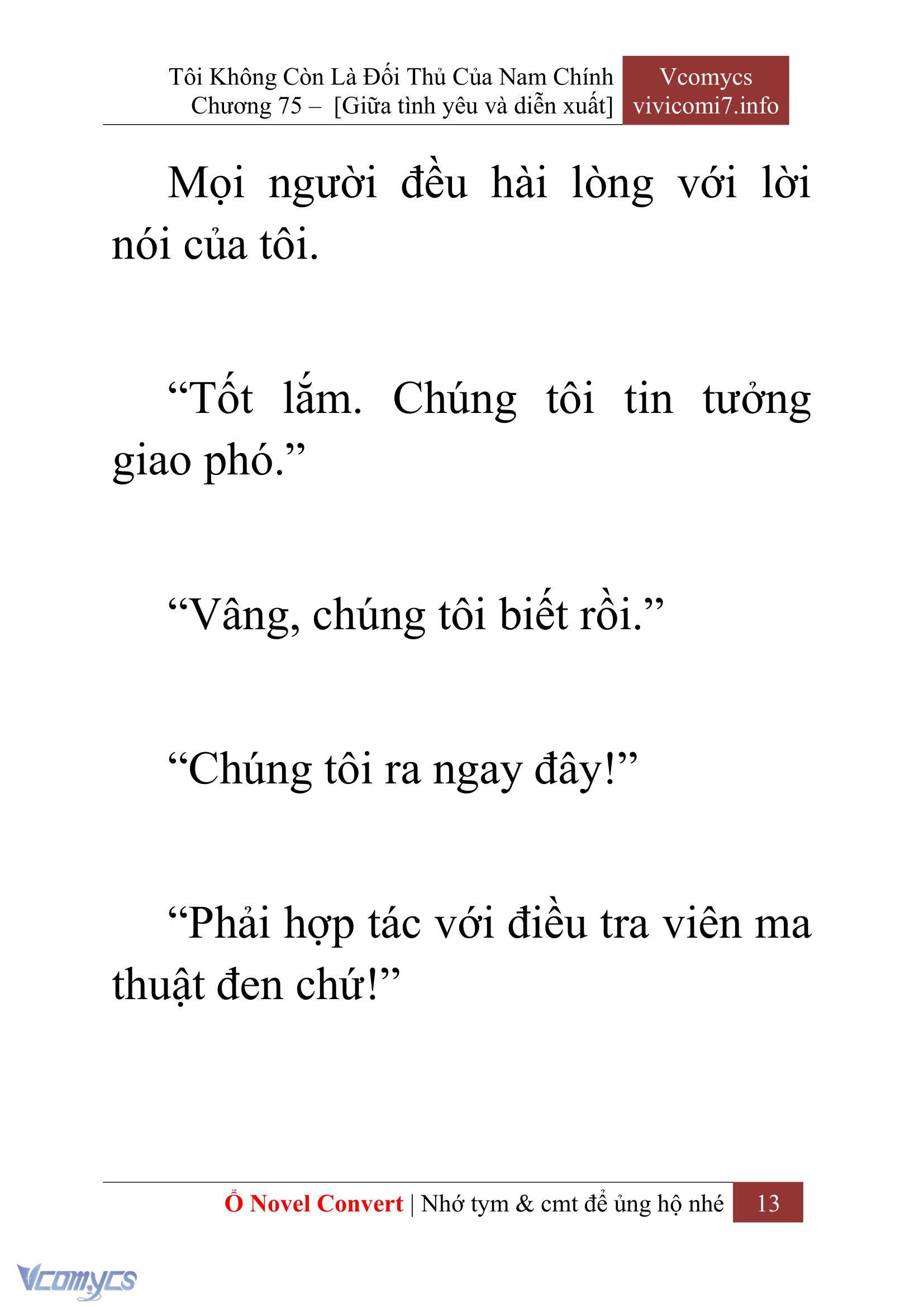 [Novel] Tôi Không Còn Là Đối Thủ Của Nam Chính Chap 75 - Trang 2